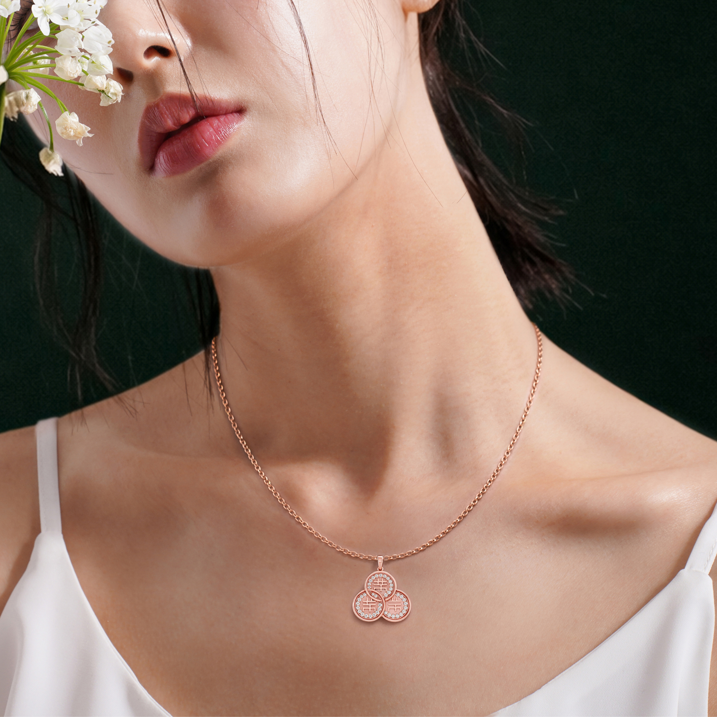 Chiclove, Feng Shui Pendant in 14K Rose Gold