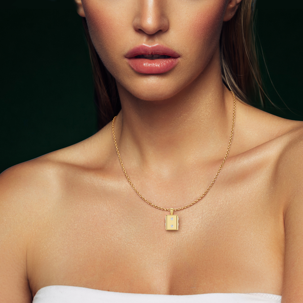 Risket, Dice Pendant in 18K Yellow Gold
