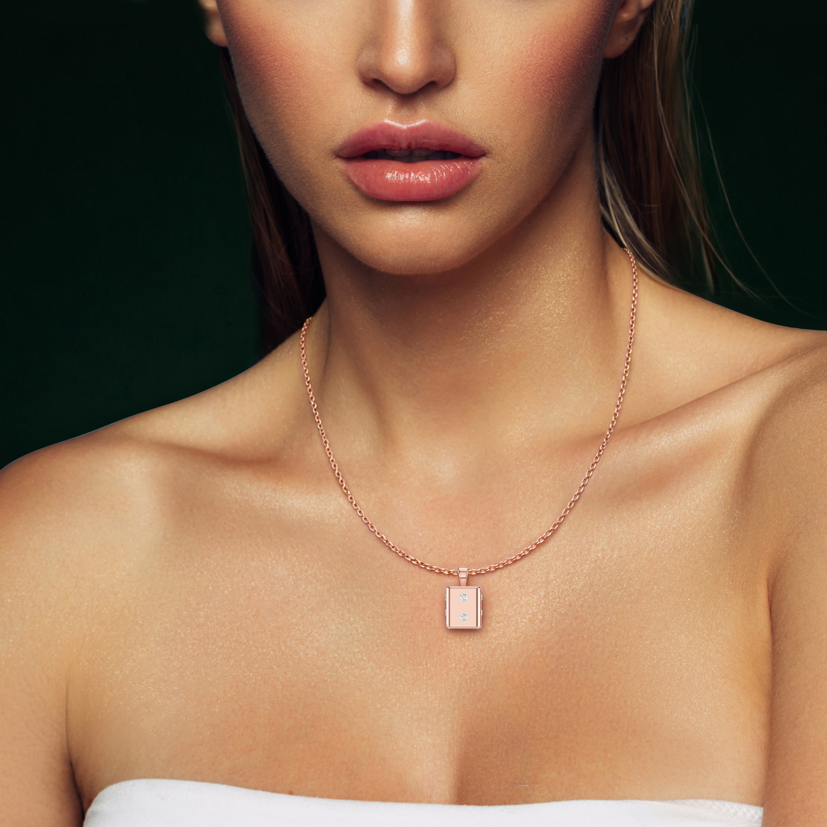 Risket, Dice Pendant in 18K Rose Gold