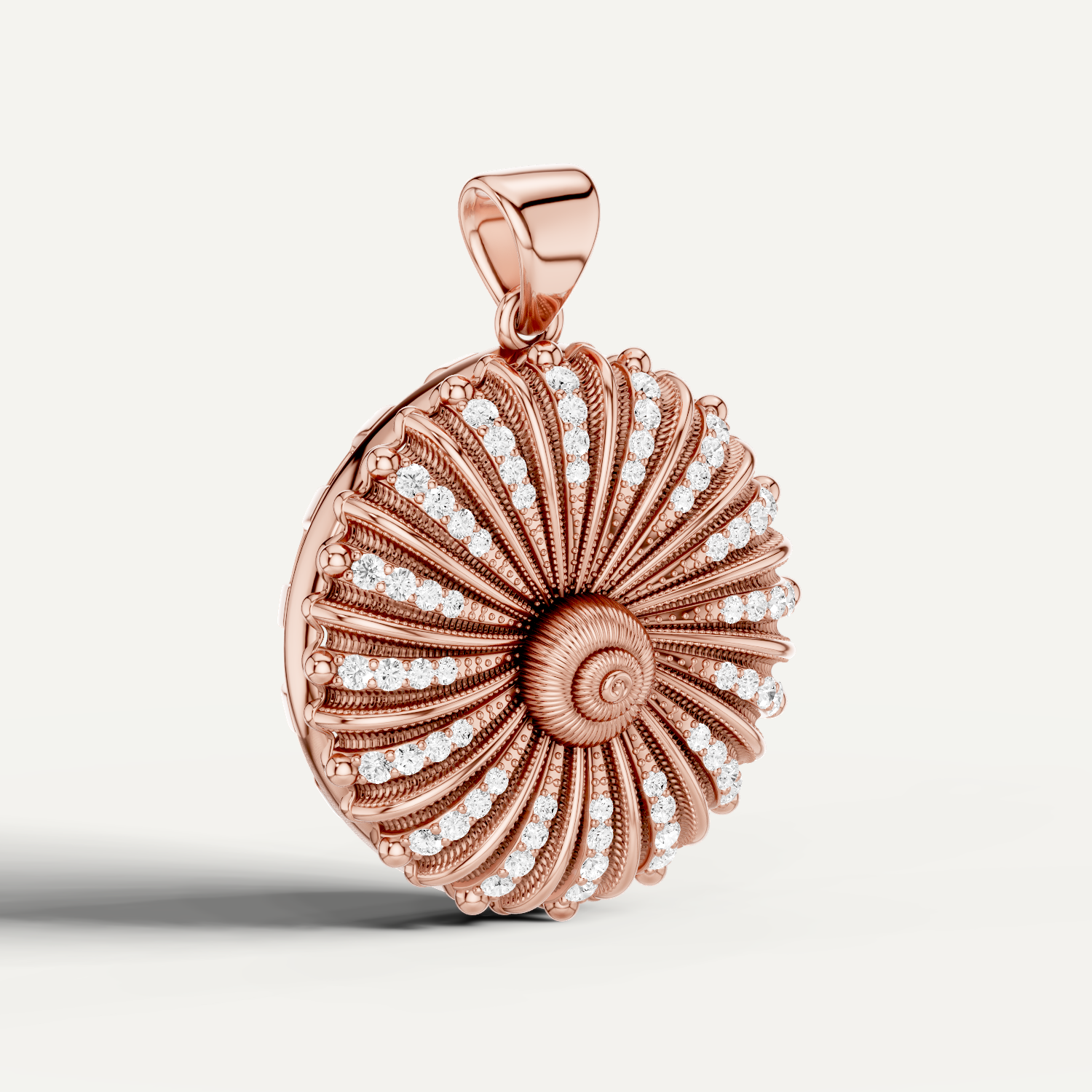 Marbella, Sea Shell Pendant in 14K Rose Gold