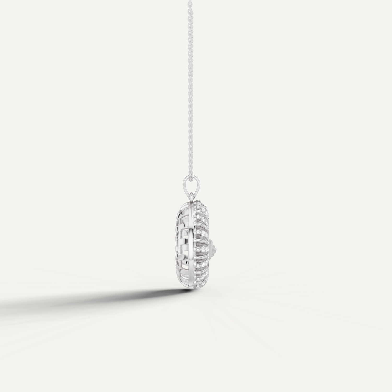 Marbella, Sea Shell Pendant in 14K White Gold
