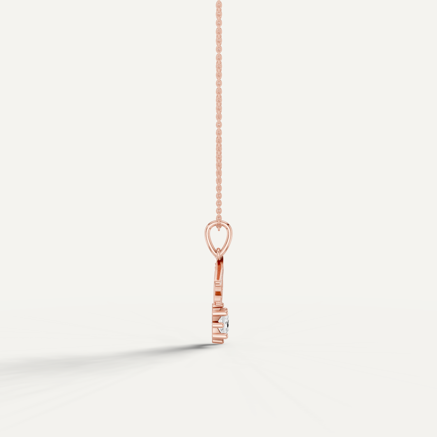 Stellar, Shooting Star Pendant in 14K Rose Gold