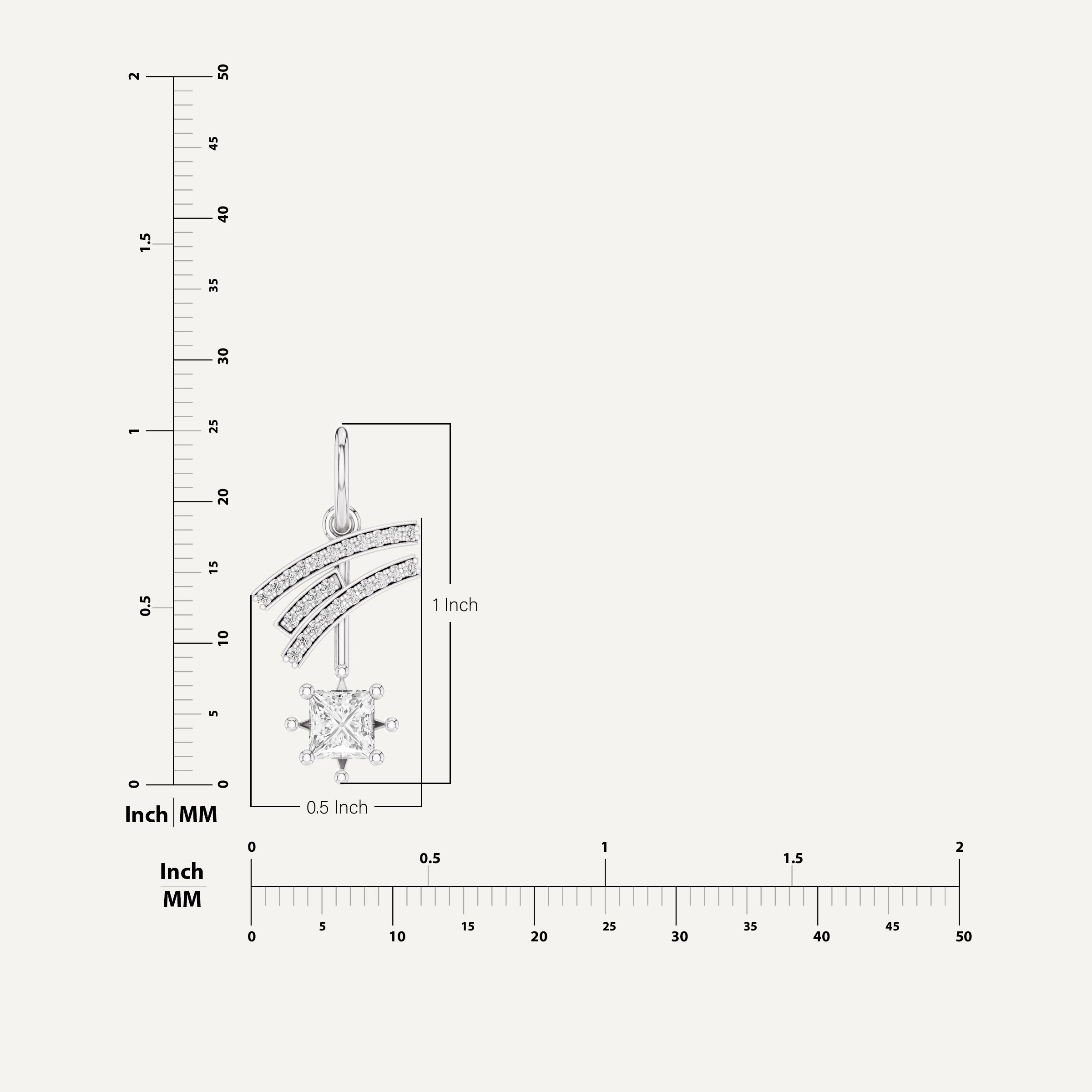 Stellar, Shooting Star Pendant in 14K White Gold