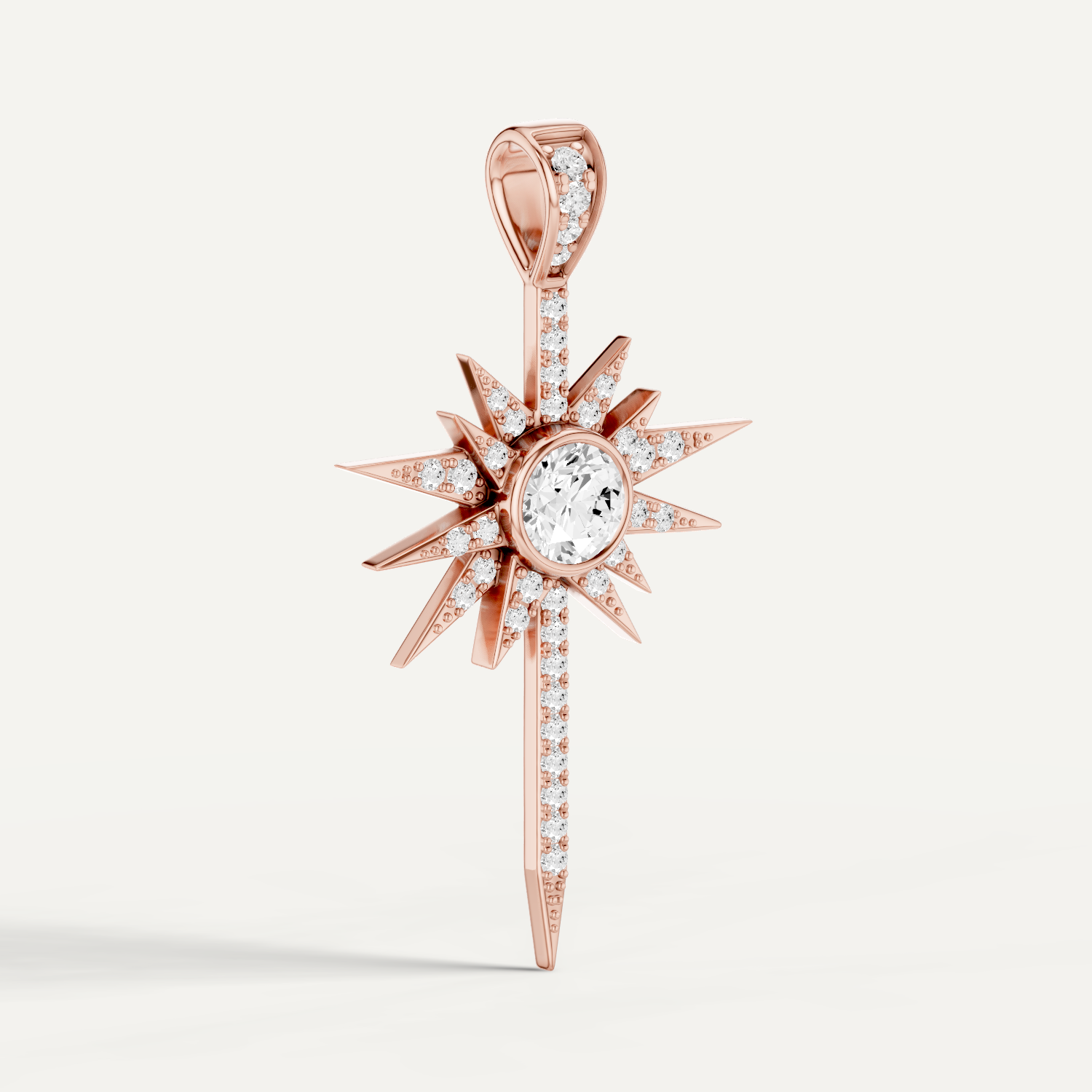 Skyglint, Shooting Star Pendant in 18K Rose Gold