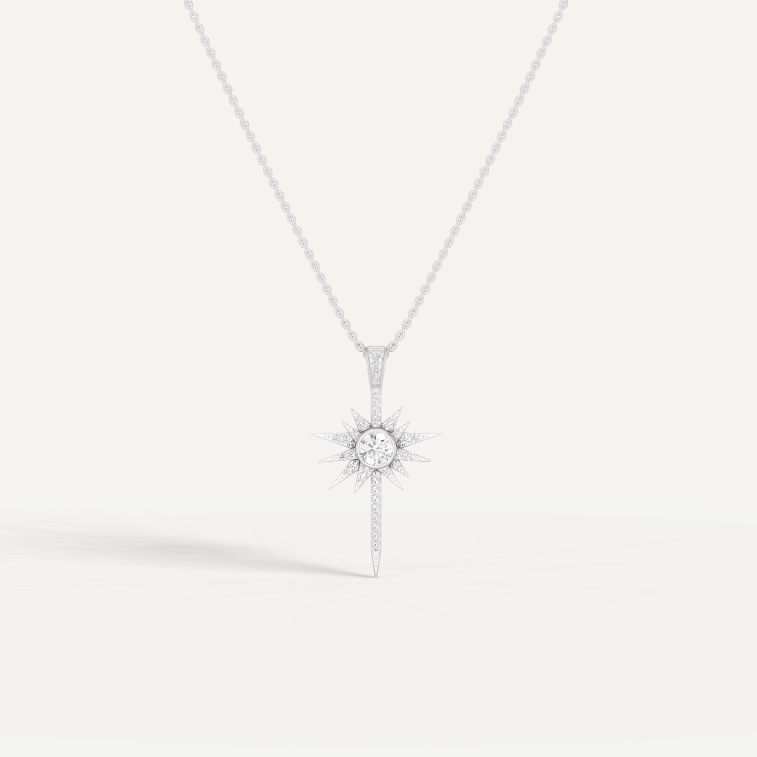 Skyglint, Shooting Star Pendant in 18K White Gold