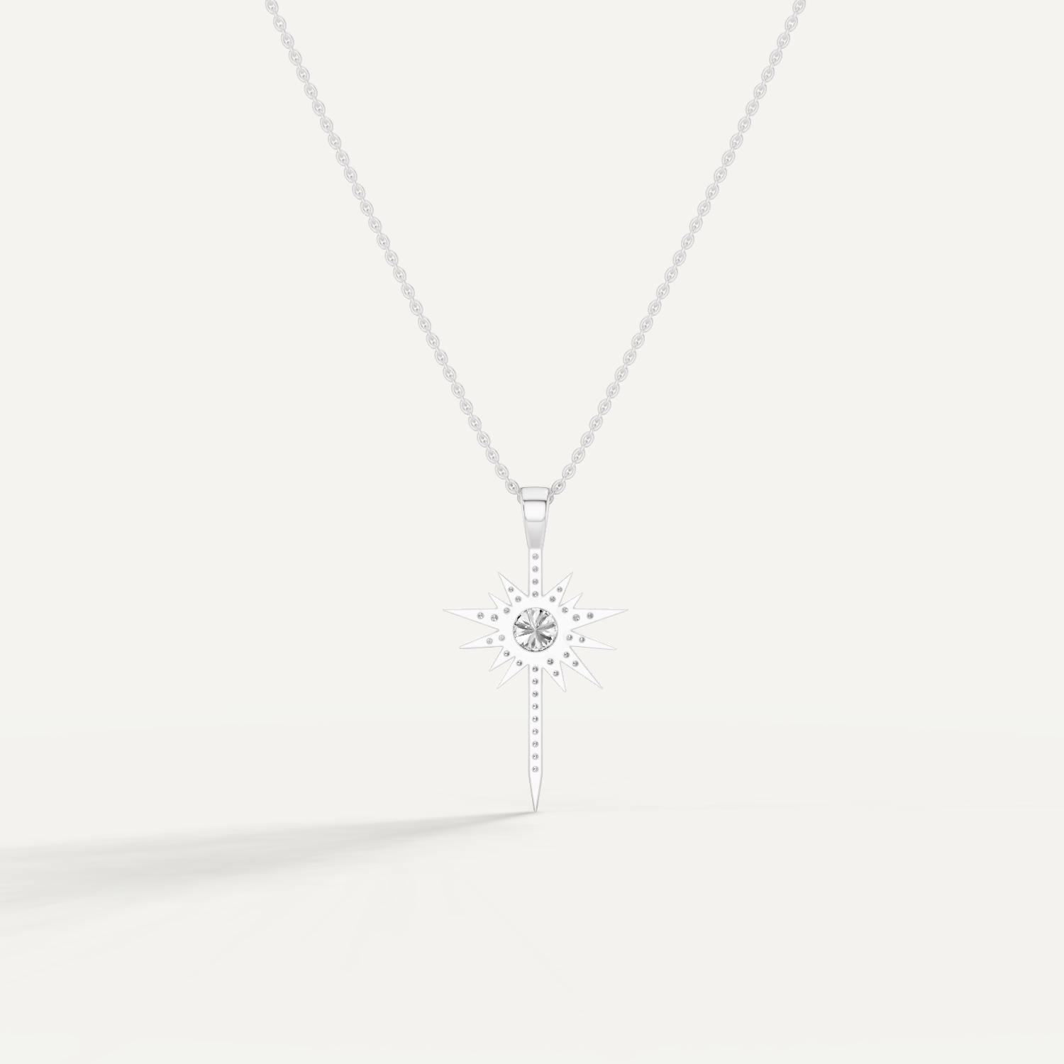 Skyglint, Shooting Star Pendant in 18K White Gold