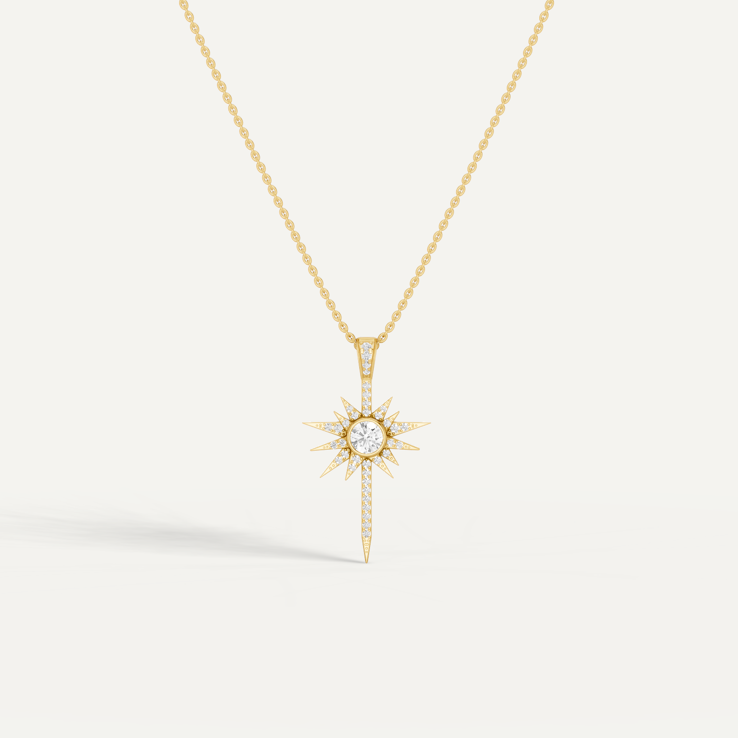 Skyglint, Shooting Star Pendant in 18K Yellow Gold
