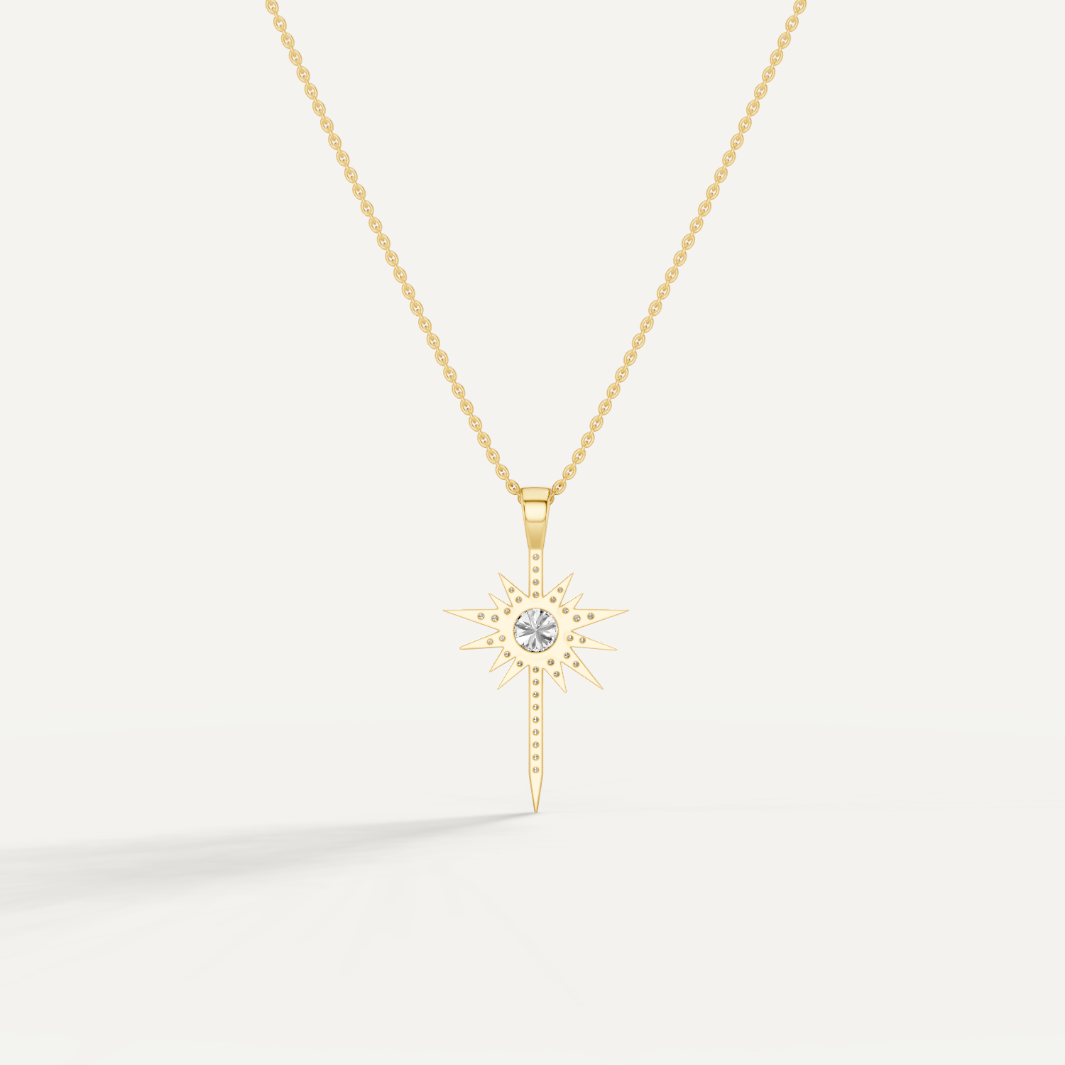 Skyglint, Shooting Star Pendant in 18K Yellow Gold