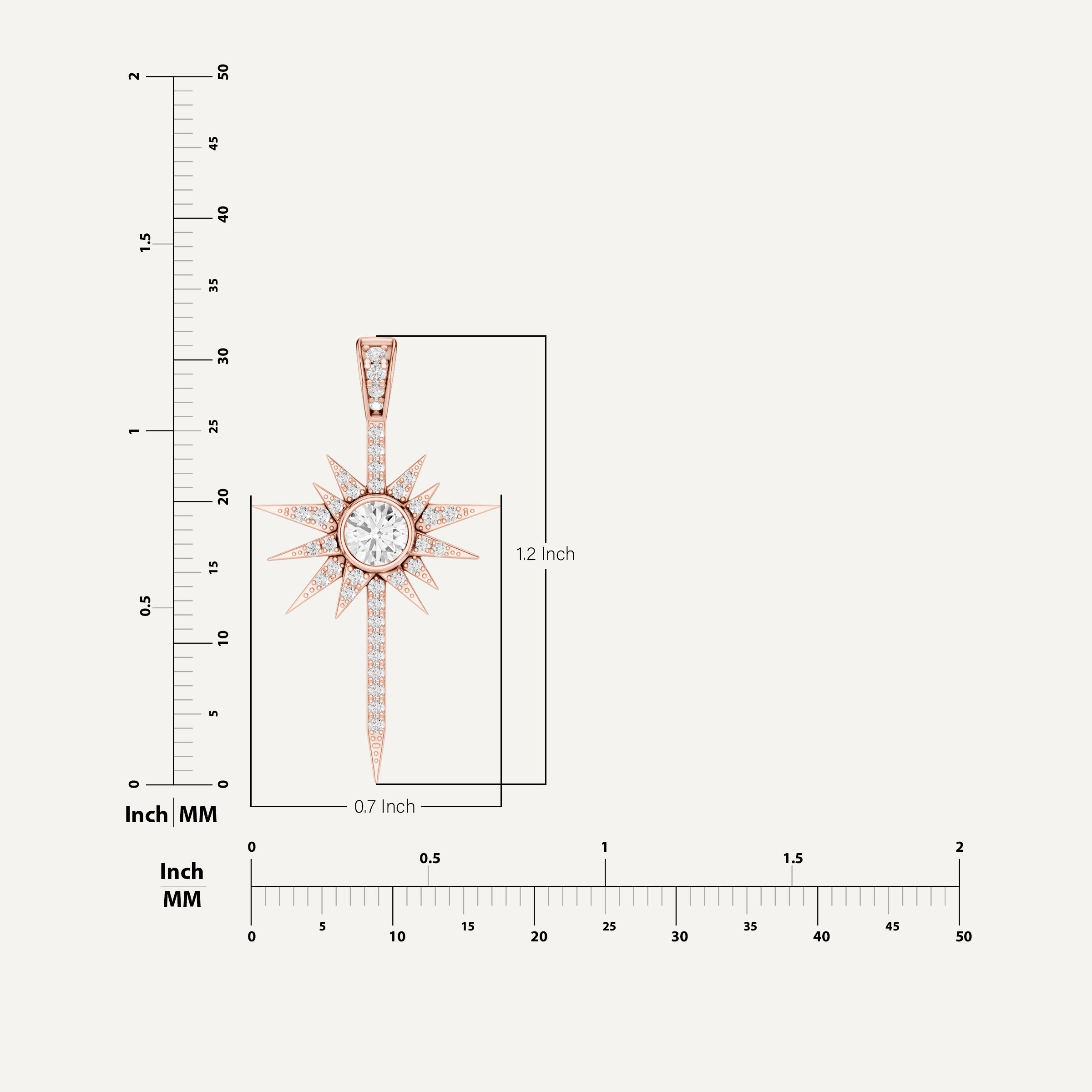 Skyglint, Shooting Star Pendant in 18K Rose Gold