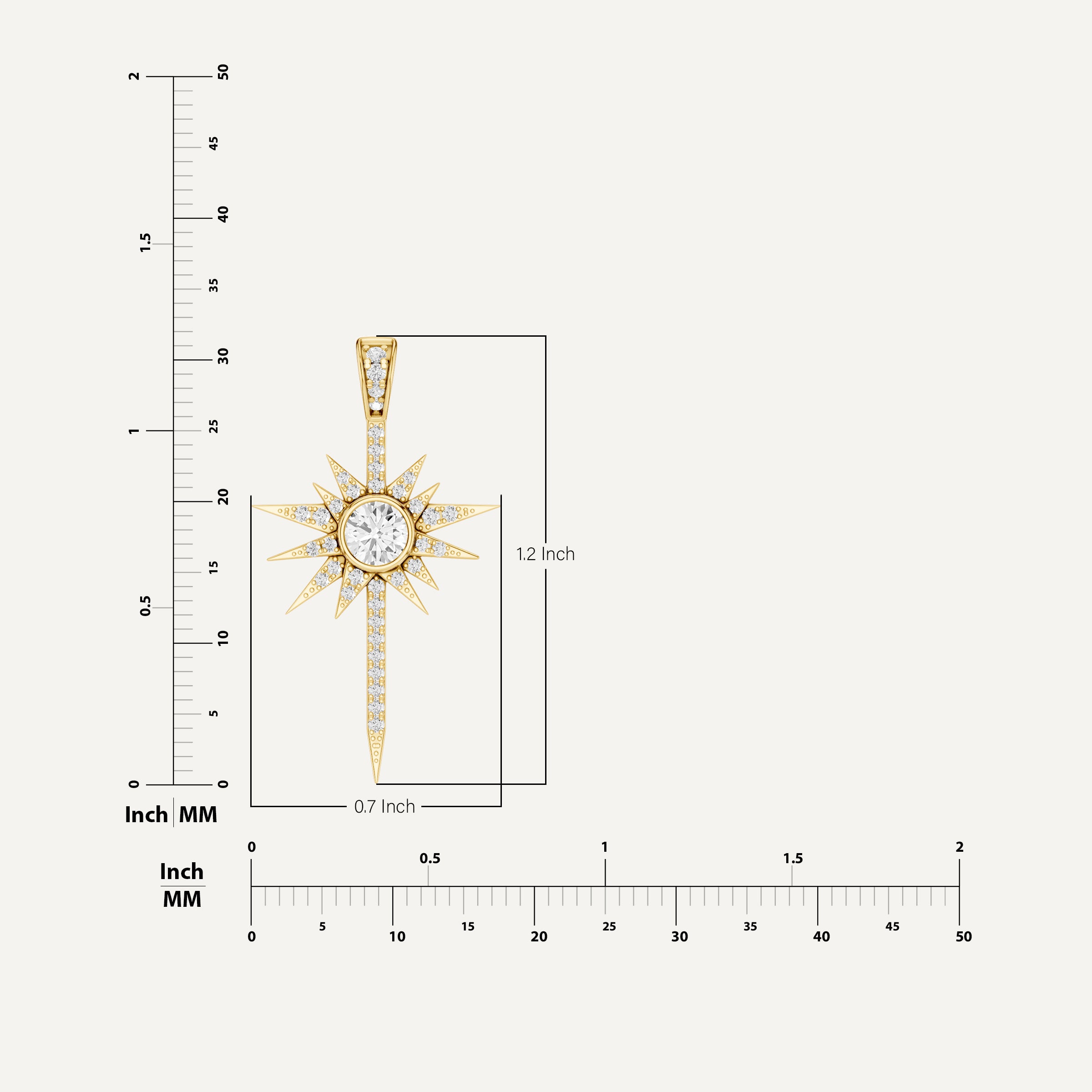 Skyglint, Shooting Star Pendant in 18K Yellow Gold