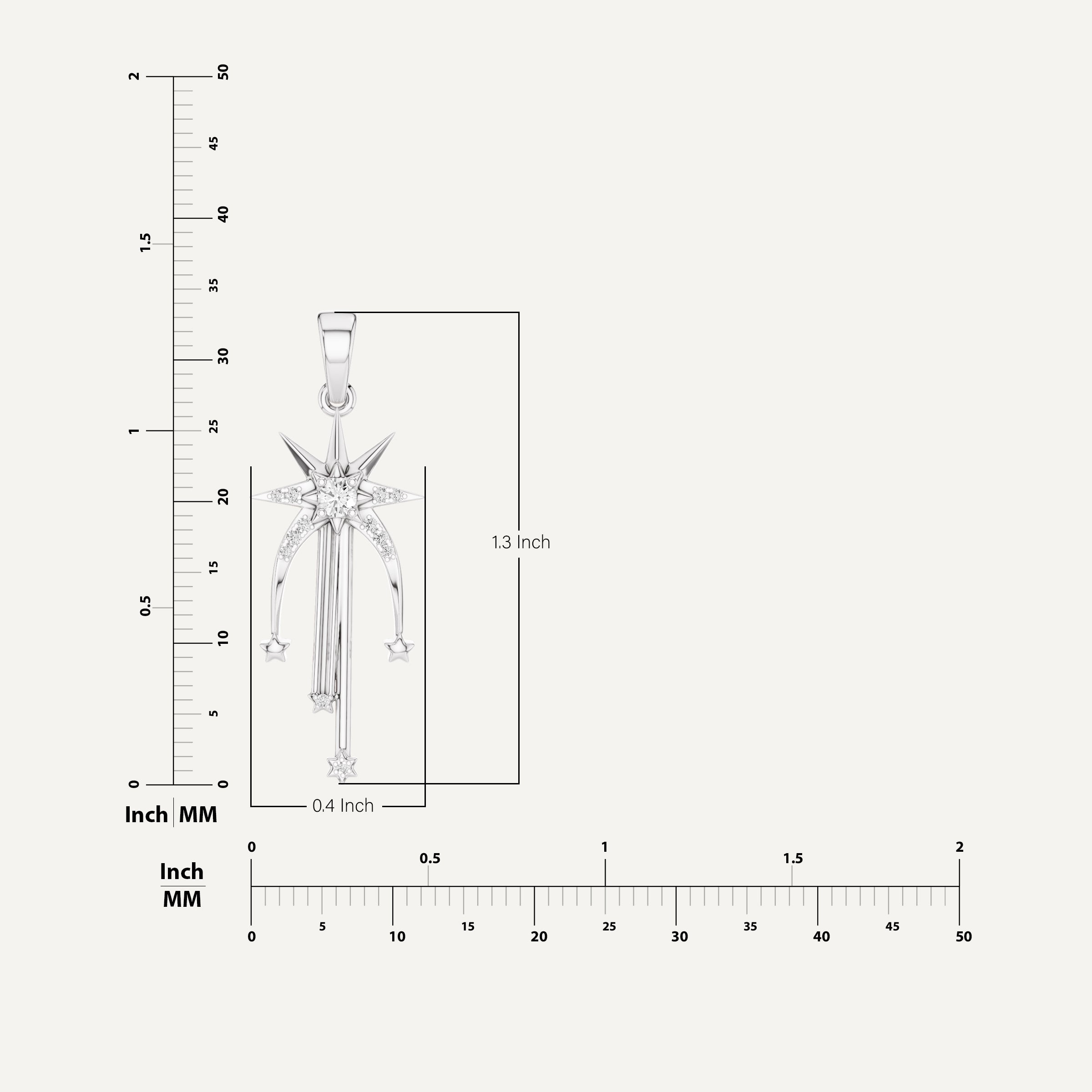 Skyfall, Shooting Star Pendant in 18K White Gold