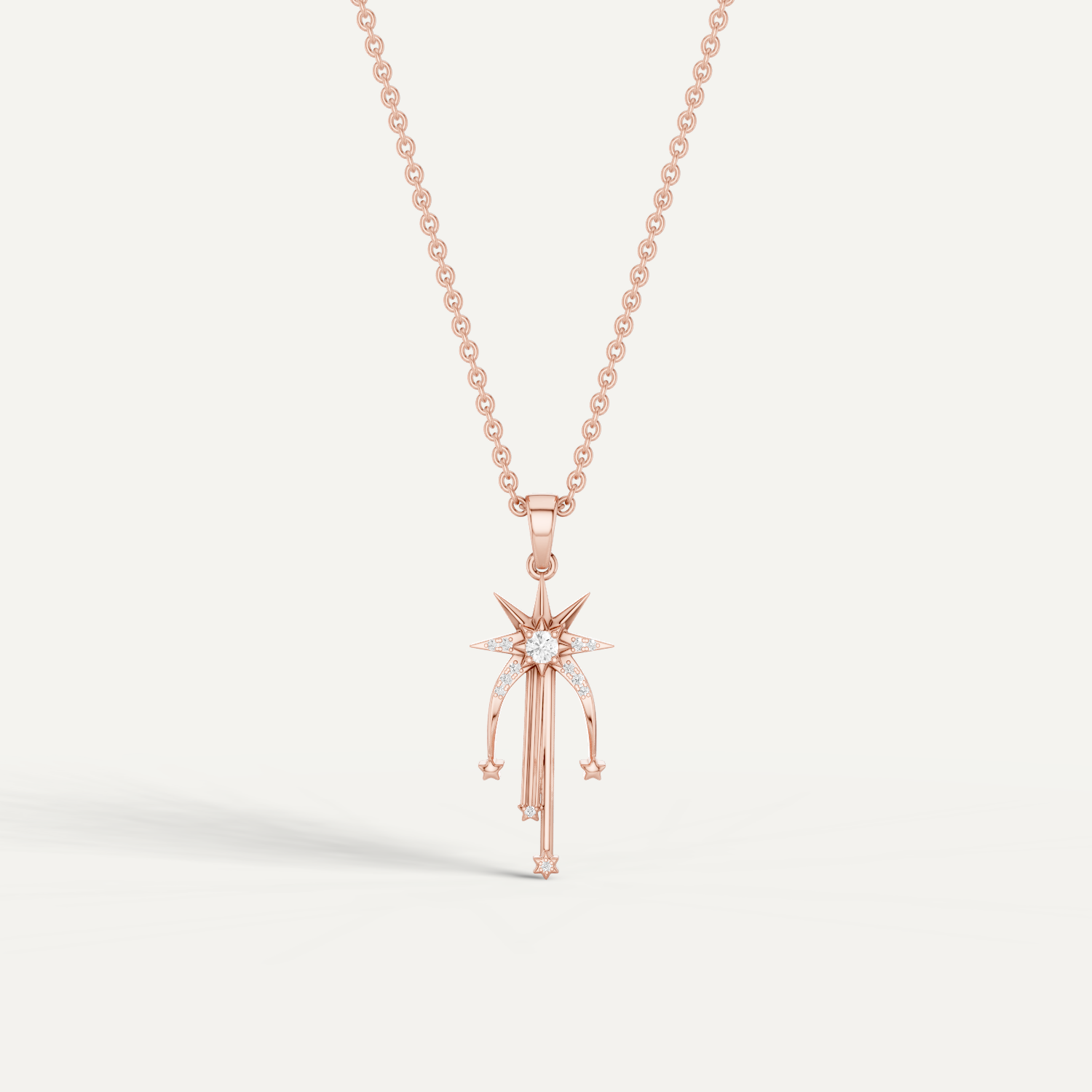 Skyfall, Shooting Star Pendant in 18K Rose Gold