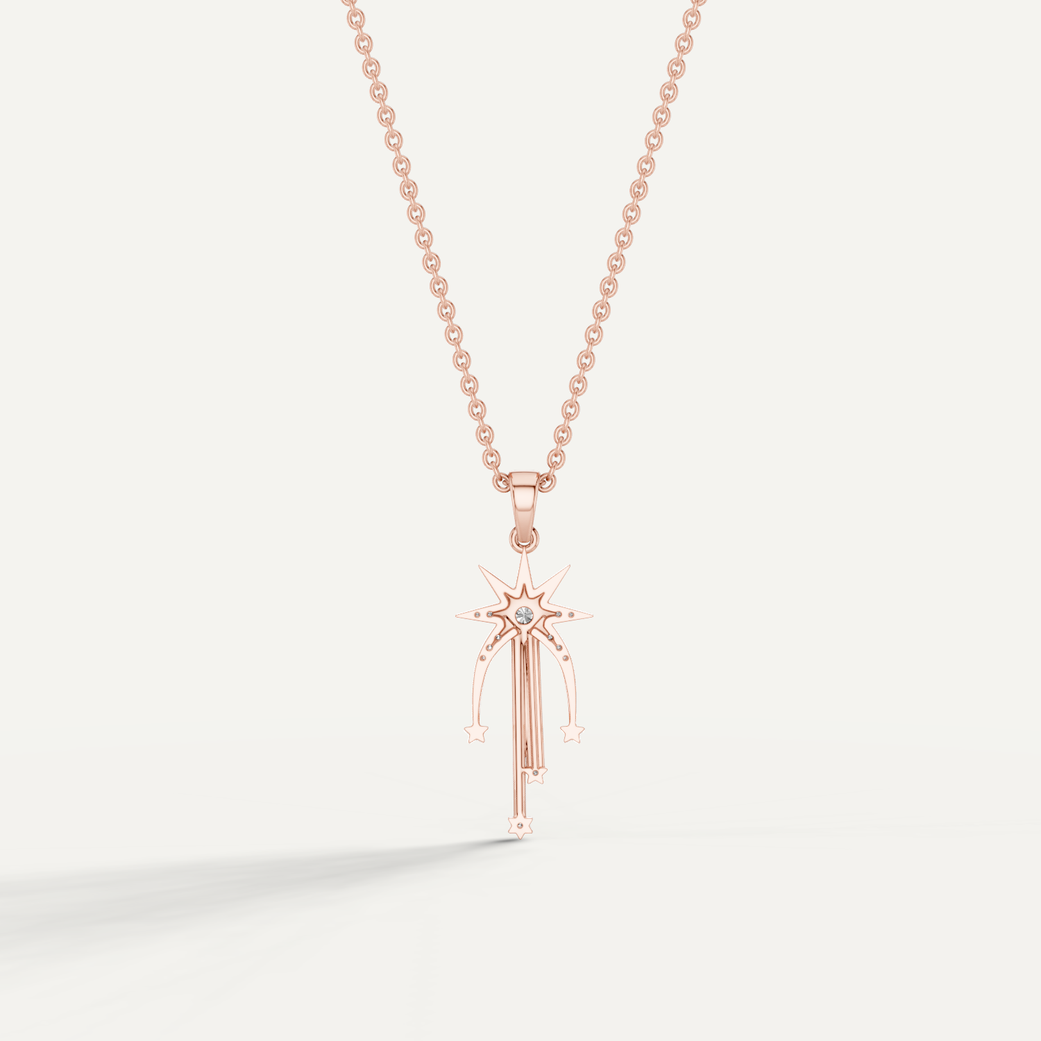 Skyfall, Shooting Star Pendant in 18K Rose Gold