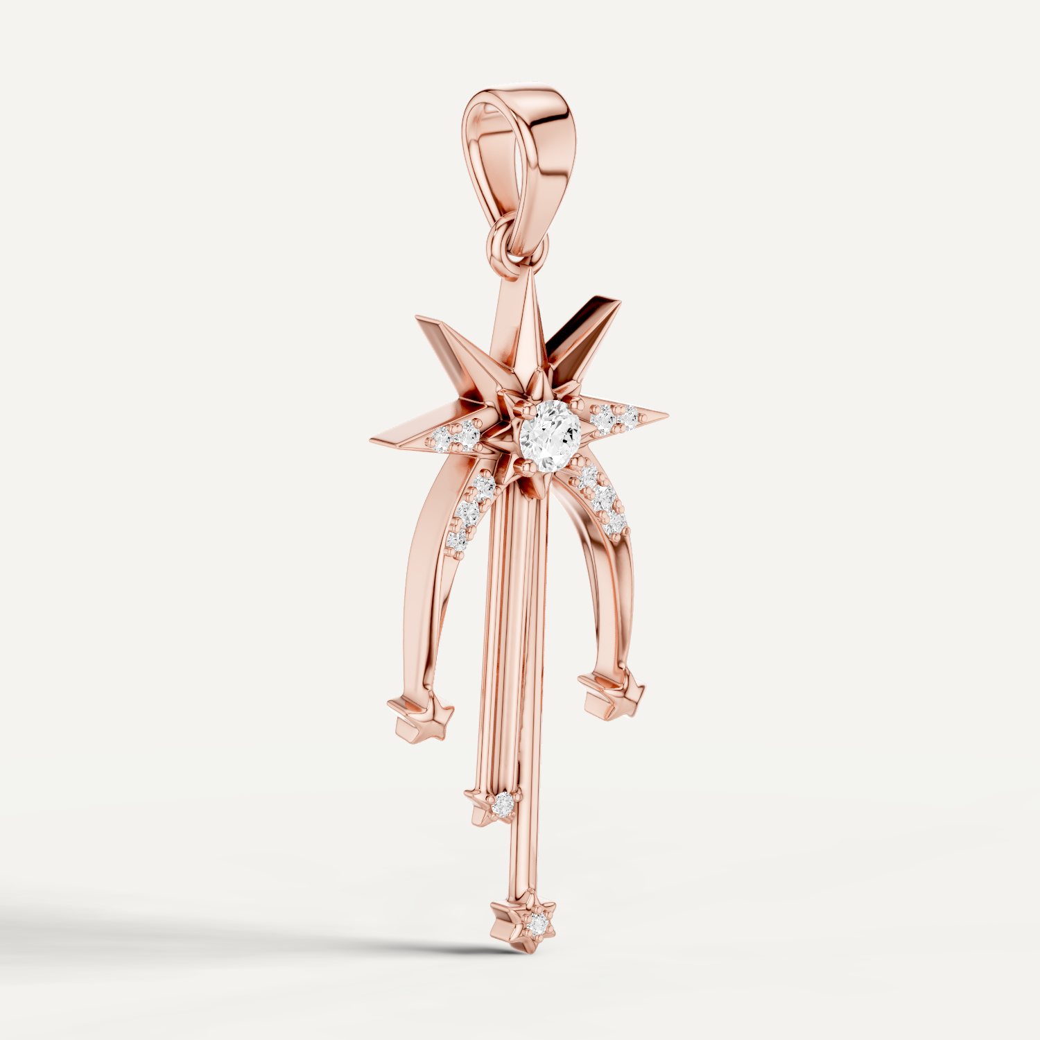 Skyfall, Shooting Star Pendant in 18K Rose Gold