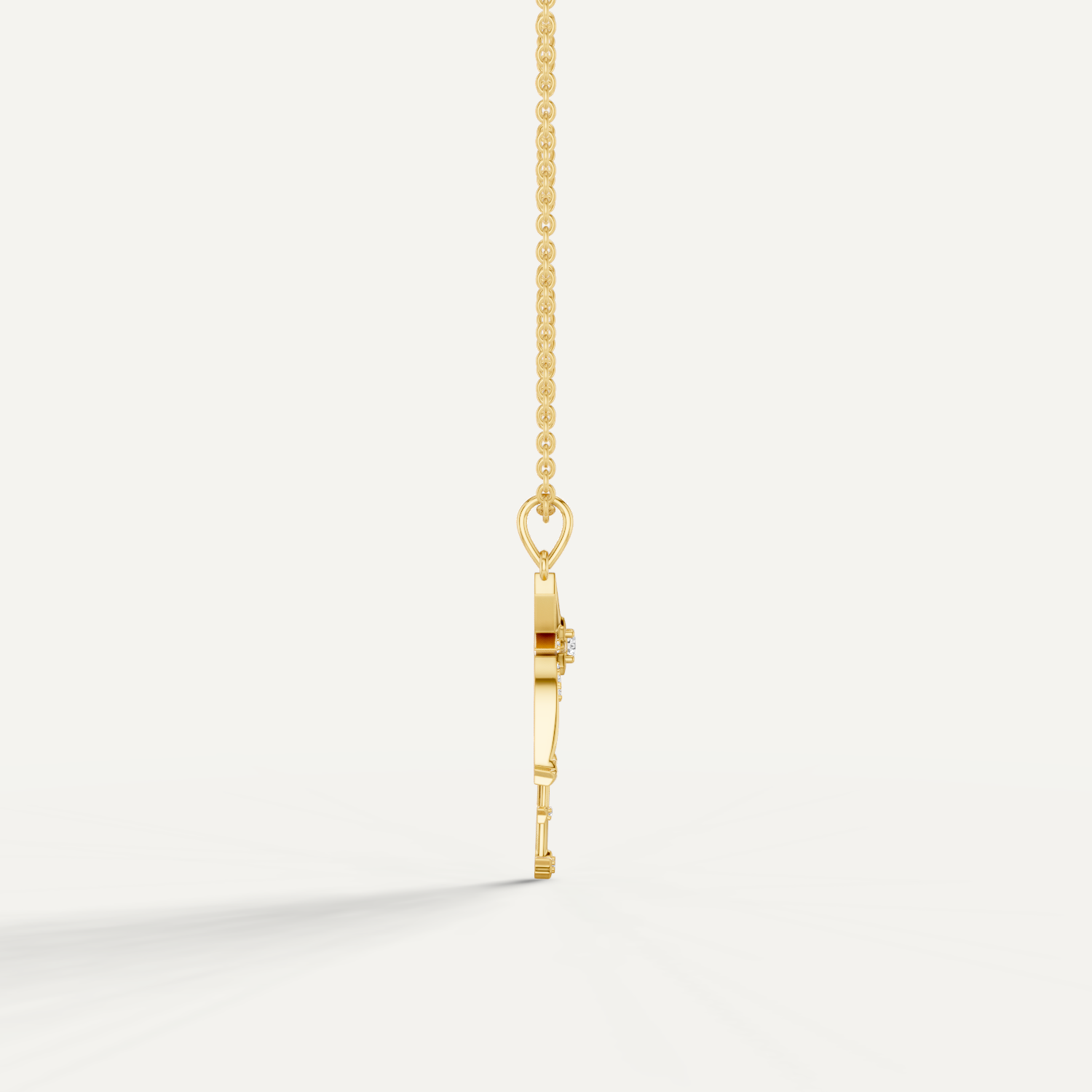 Skyfall, Shooting Star Pendant in 14K Yellow Gold