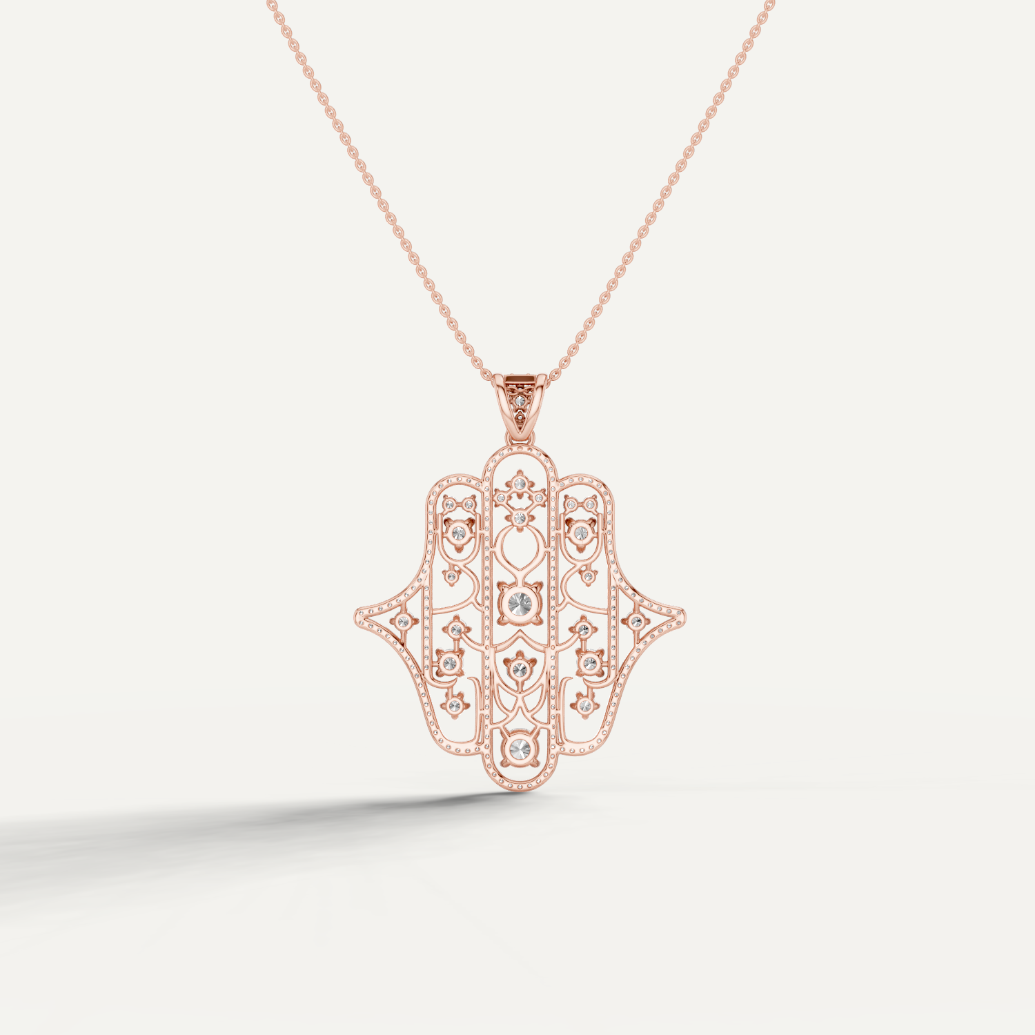 Amuletto, Hamsa Hand Pendant in 18K Rose Gold