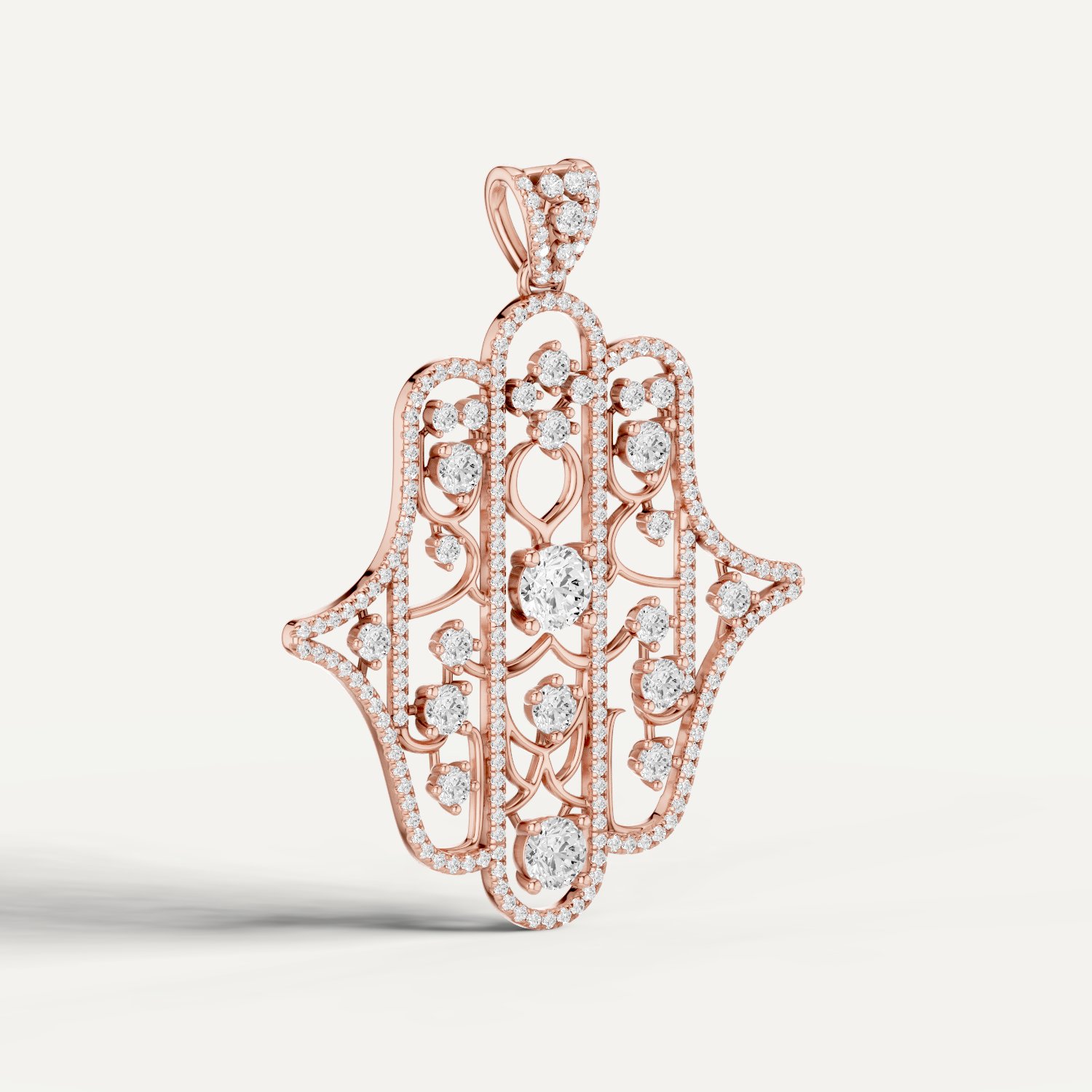 Amuletto, Hamsa Hand Pendant in 14K Rose Gold