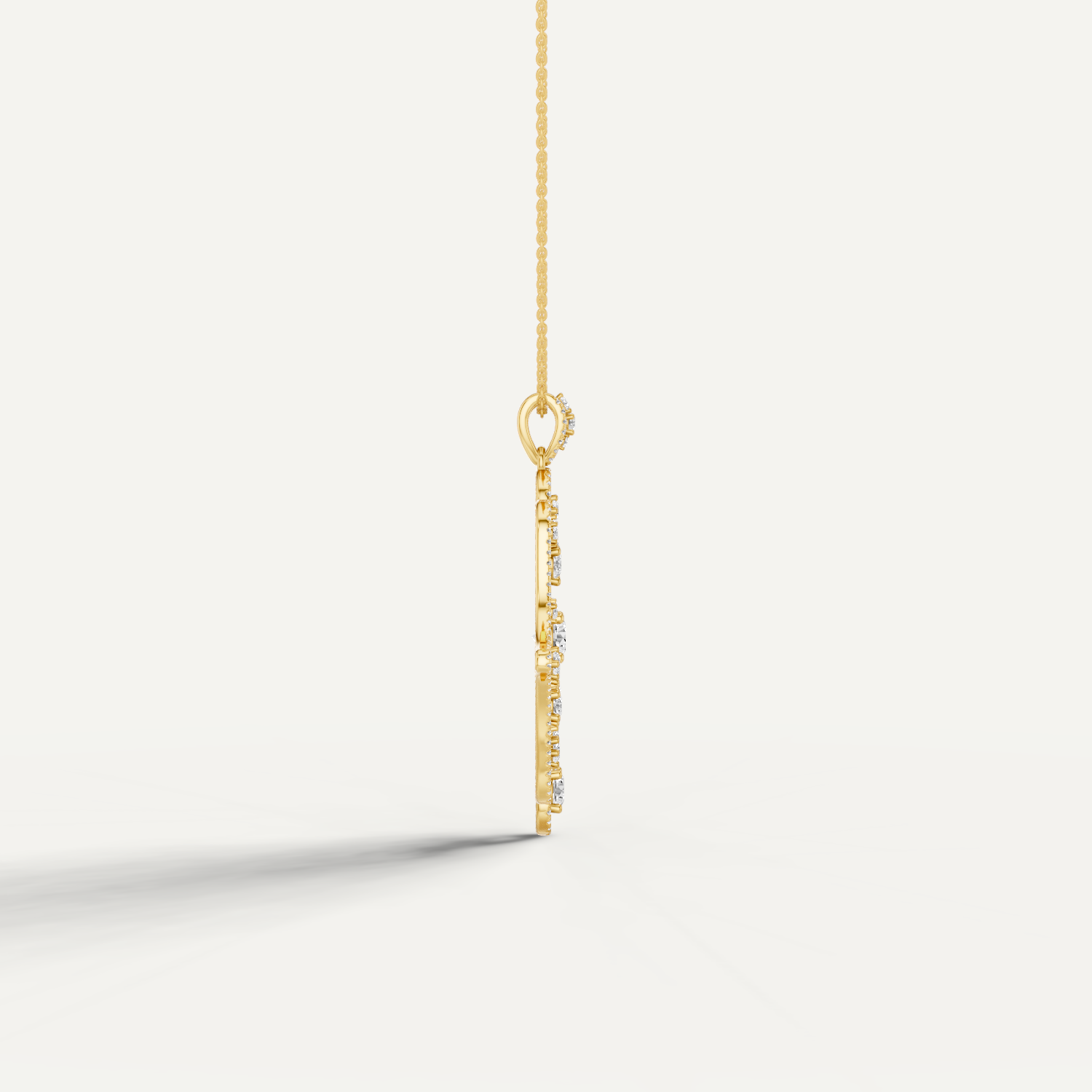 Amuletto, Hamsa Hand Pendant in 14K Yellow Gold