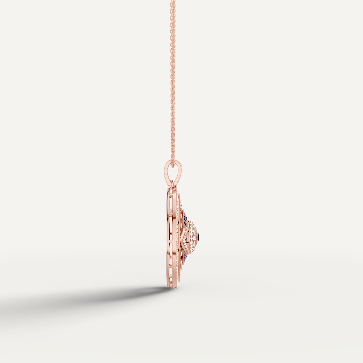 Occulux, Evil Eye Pendant in 14K Rose Gold