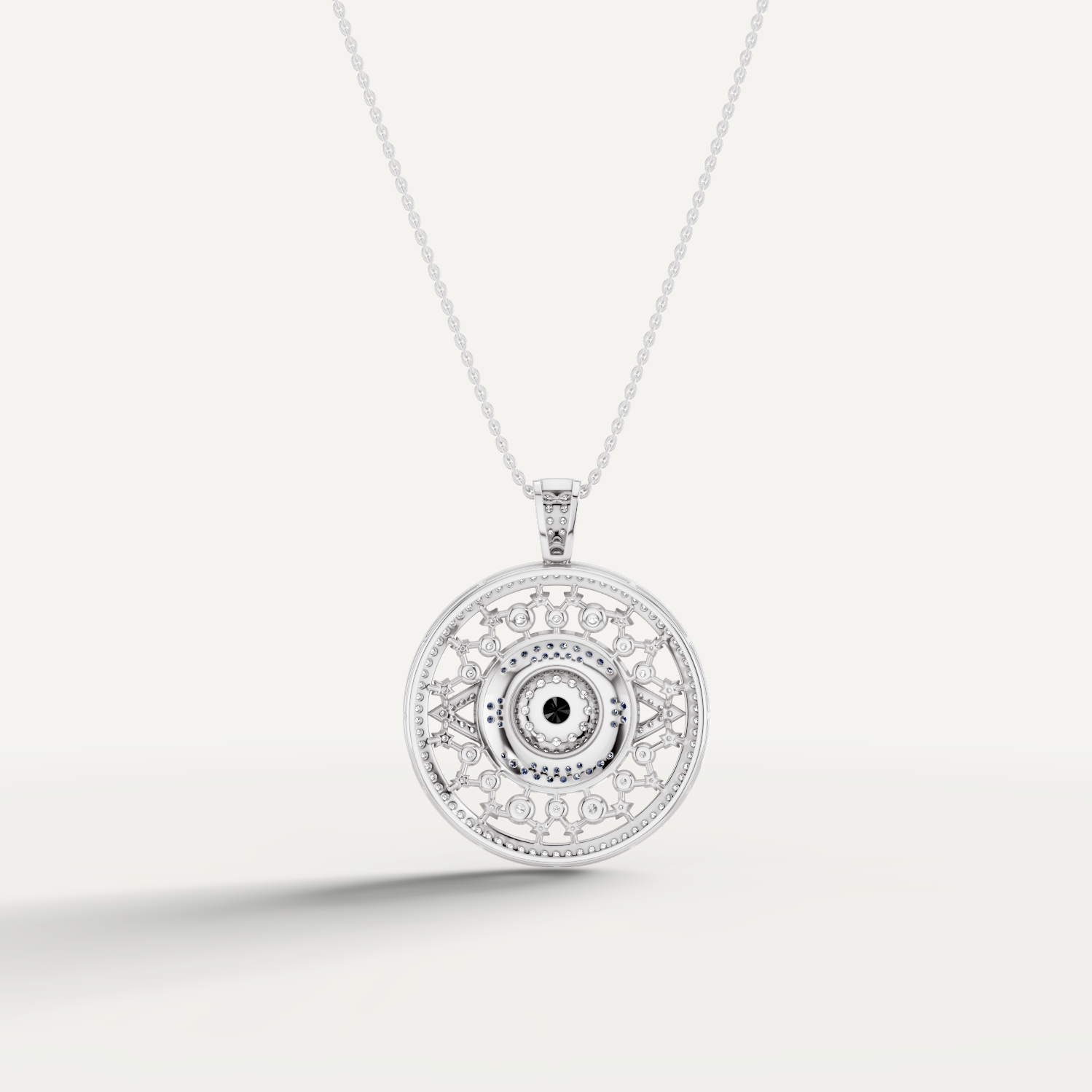 Occulux, Evil Eye Pendant in 14K White Gold