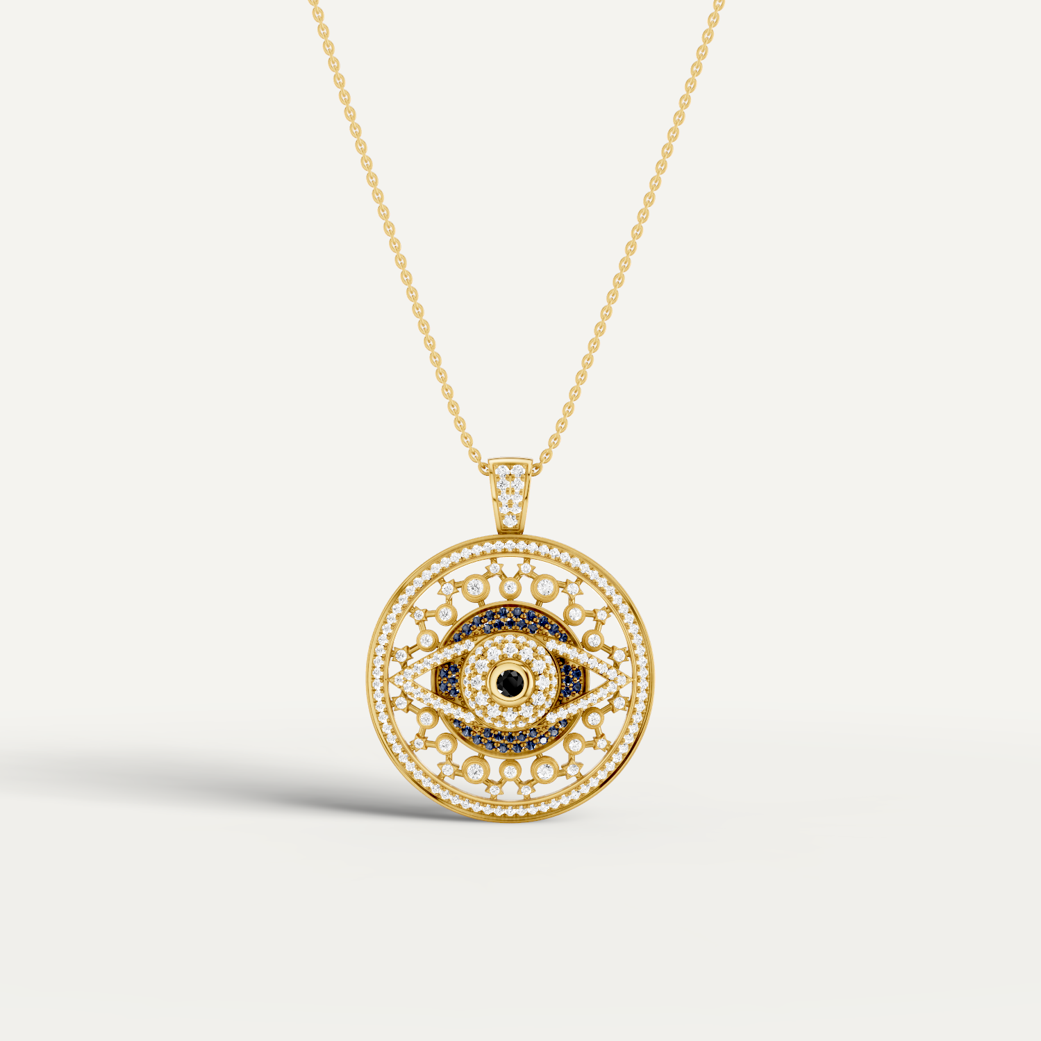 Occulux, Evil Eye Pendant in 14K Yellow Gold