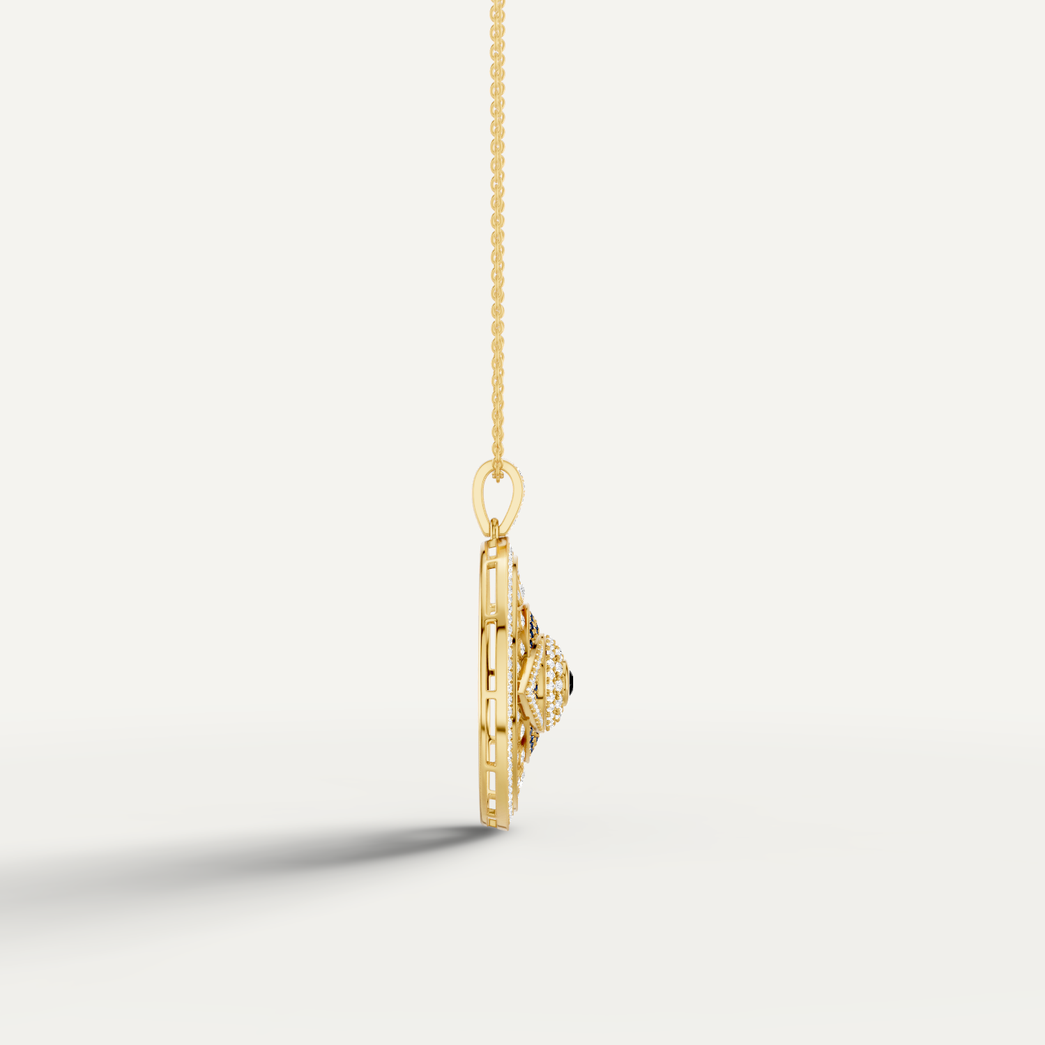 Occulux, Evil Eye Pendant in 14K Yellow Gold