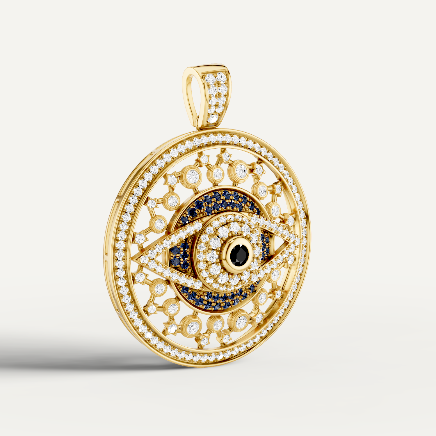 Occulux, Evil Eye Pendant in 14K Yellow Gold
