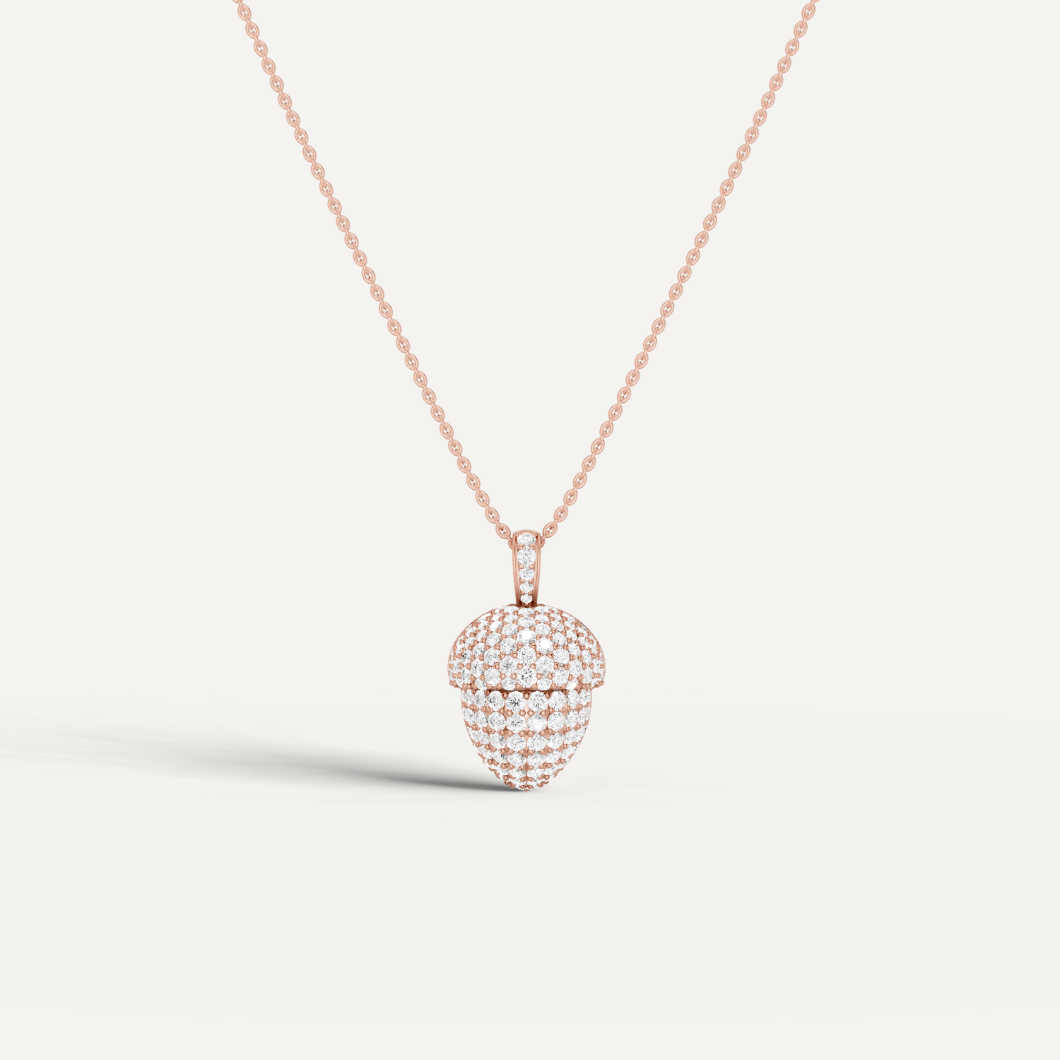 Oaklore, Acorn Pendant in 18K Rose Gold