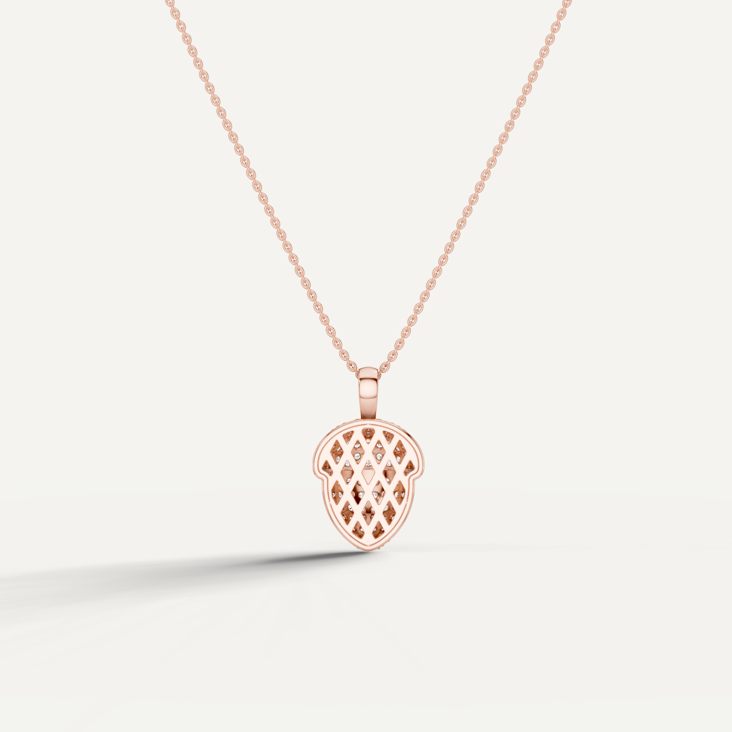 Oaklore, Acorn Pendant in 18K Rose Gold