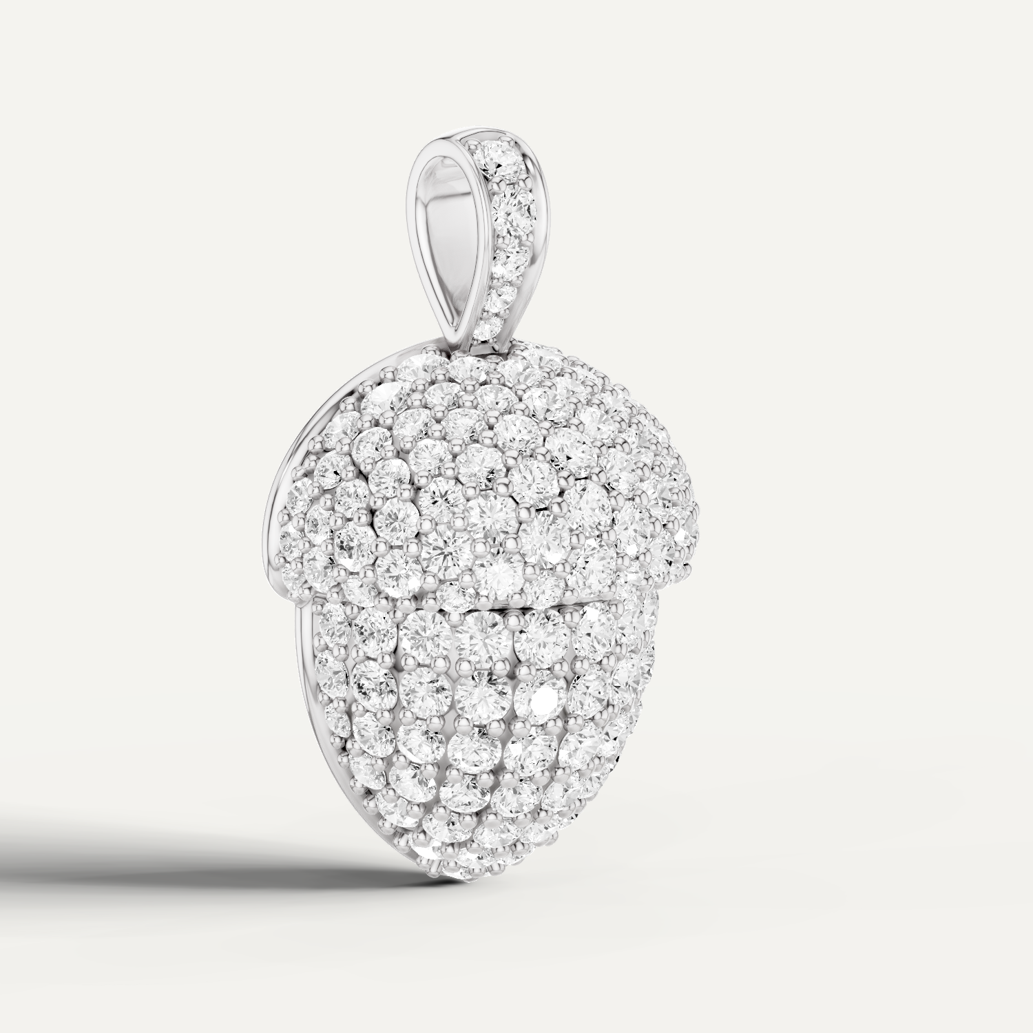 Oaklore, Acorn Pendant in 18K White Gold
