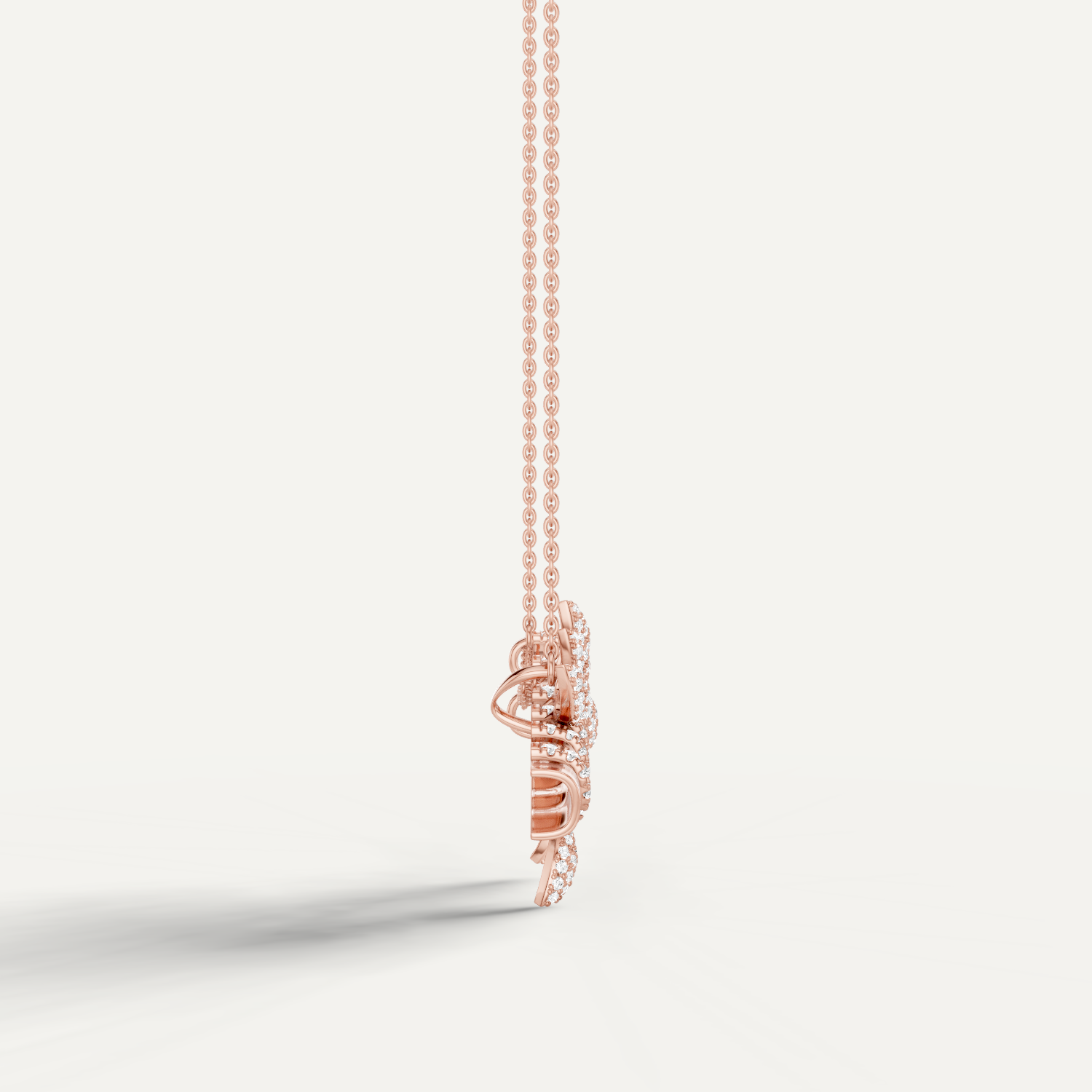 Flutia, Bamboo Pendant in 18K Rose Gold