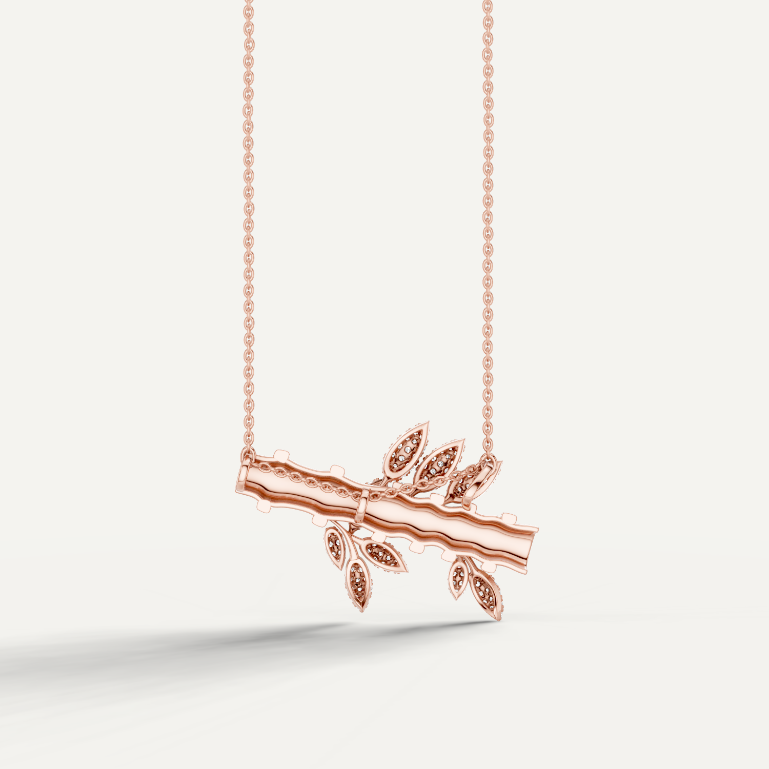Flutia, Bamboo Pendant in 18K Rose Gold