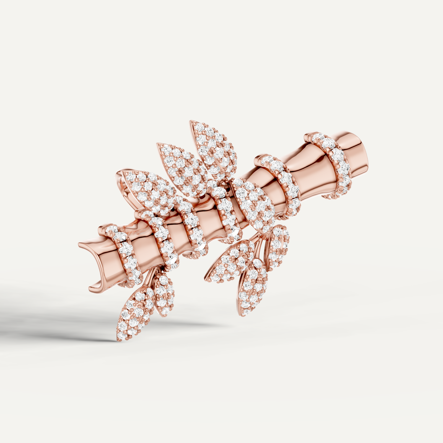 Flutia, Bamboo Pendant in 14K Rose Gold