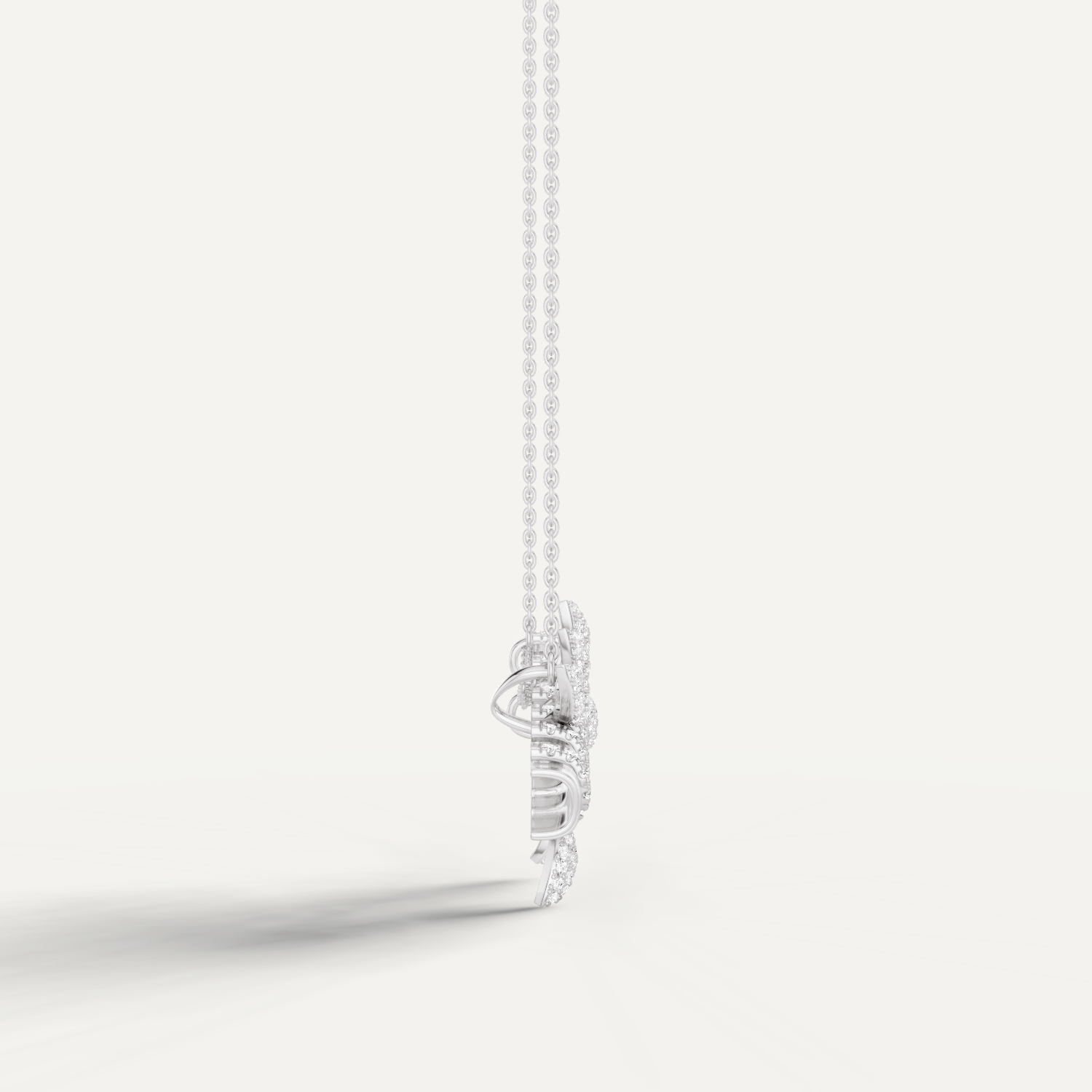 Flutia, Bamboo Pendant in 18K White Gold