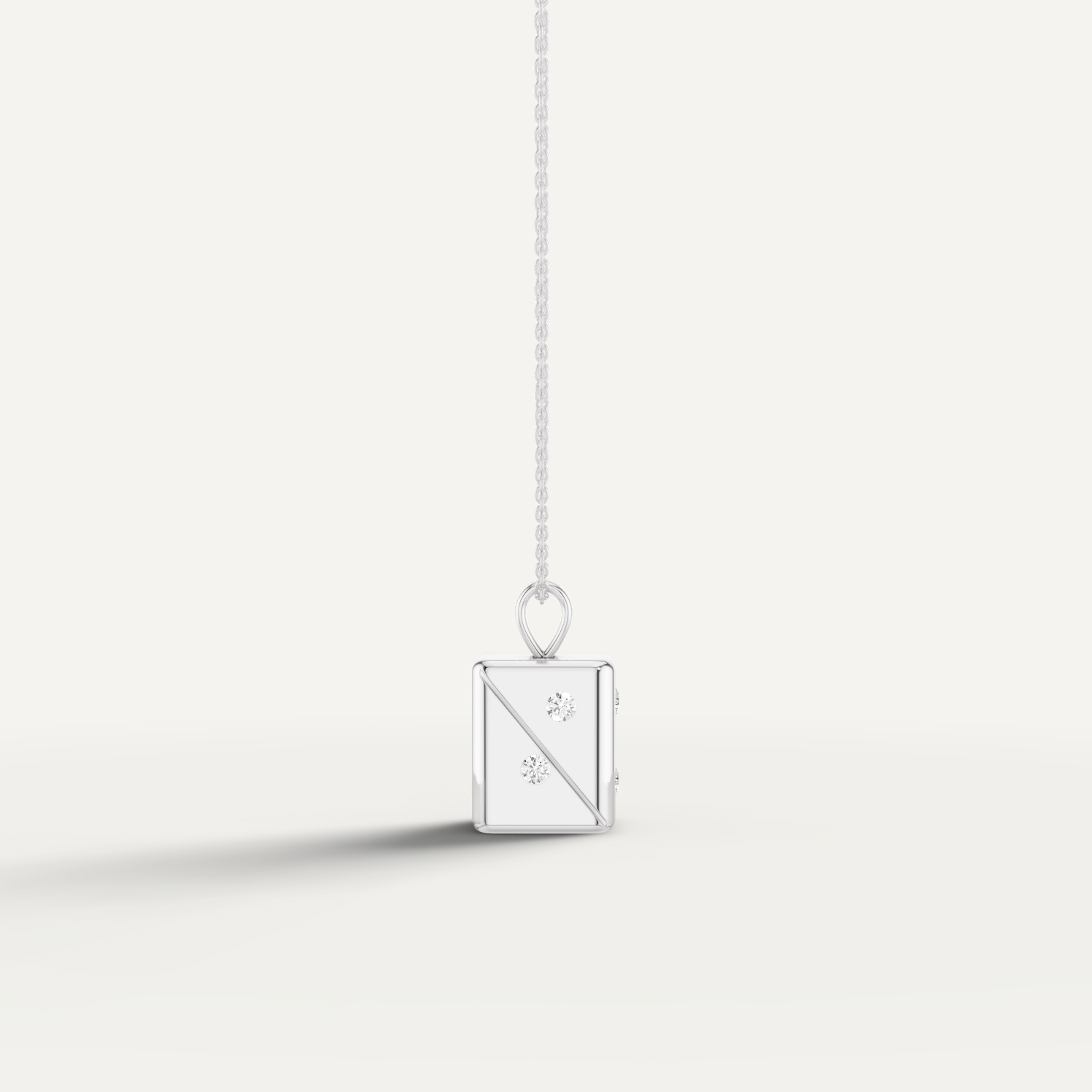 Risket, Dice Pendant in 18K White Gold