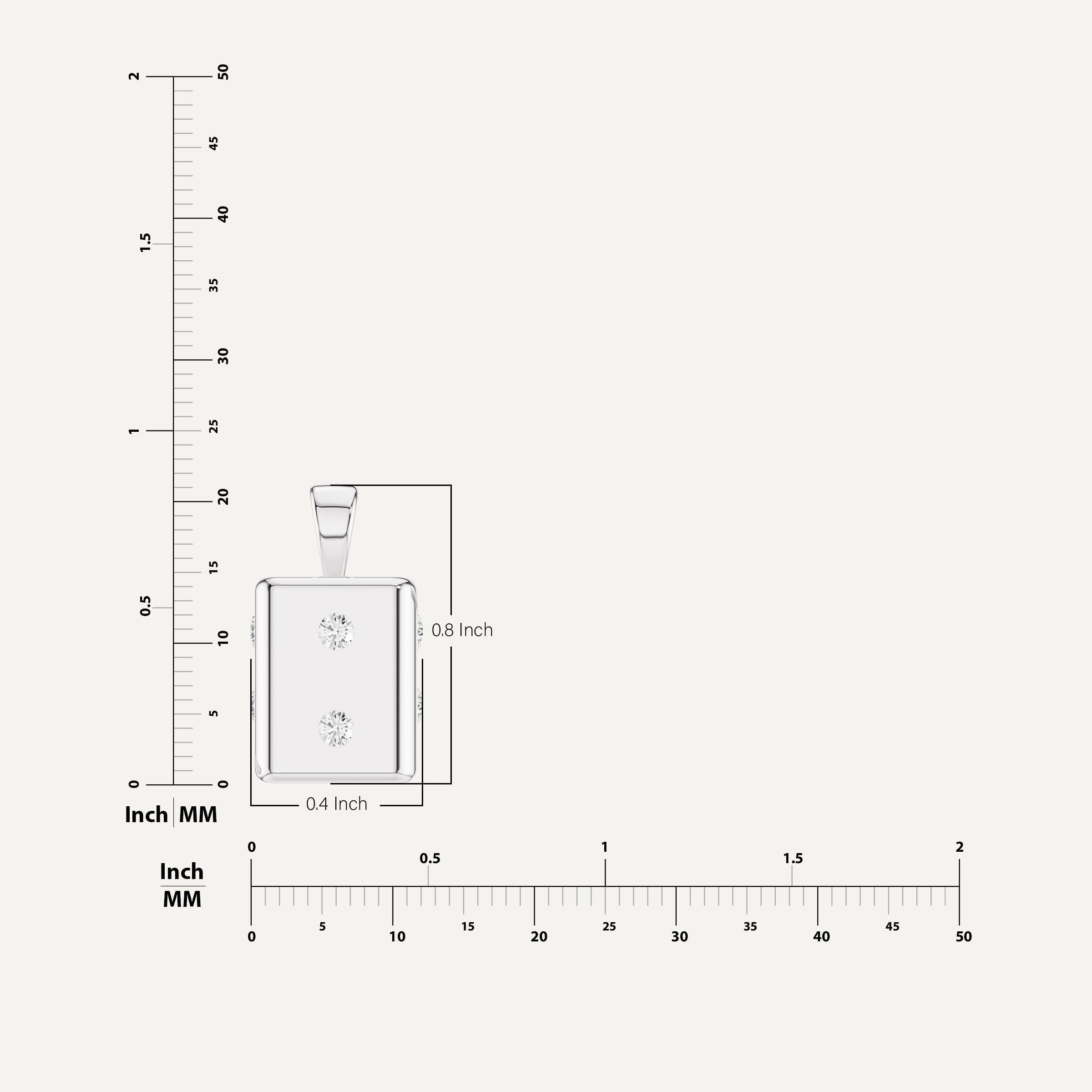 Risket, Dice Pendant in 18K White Gold