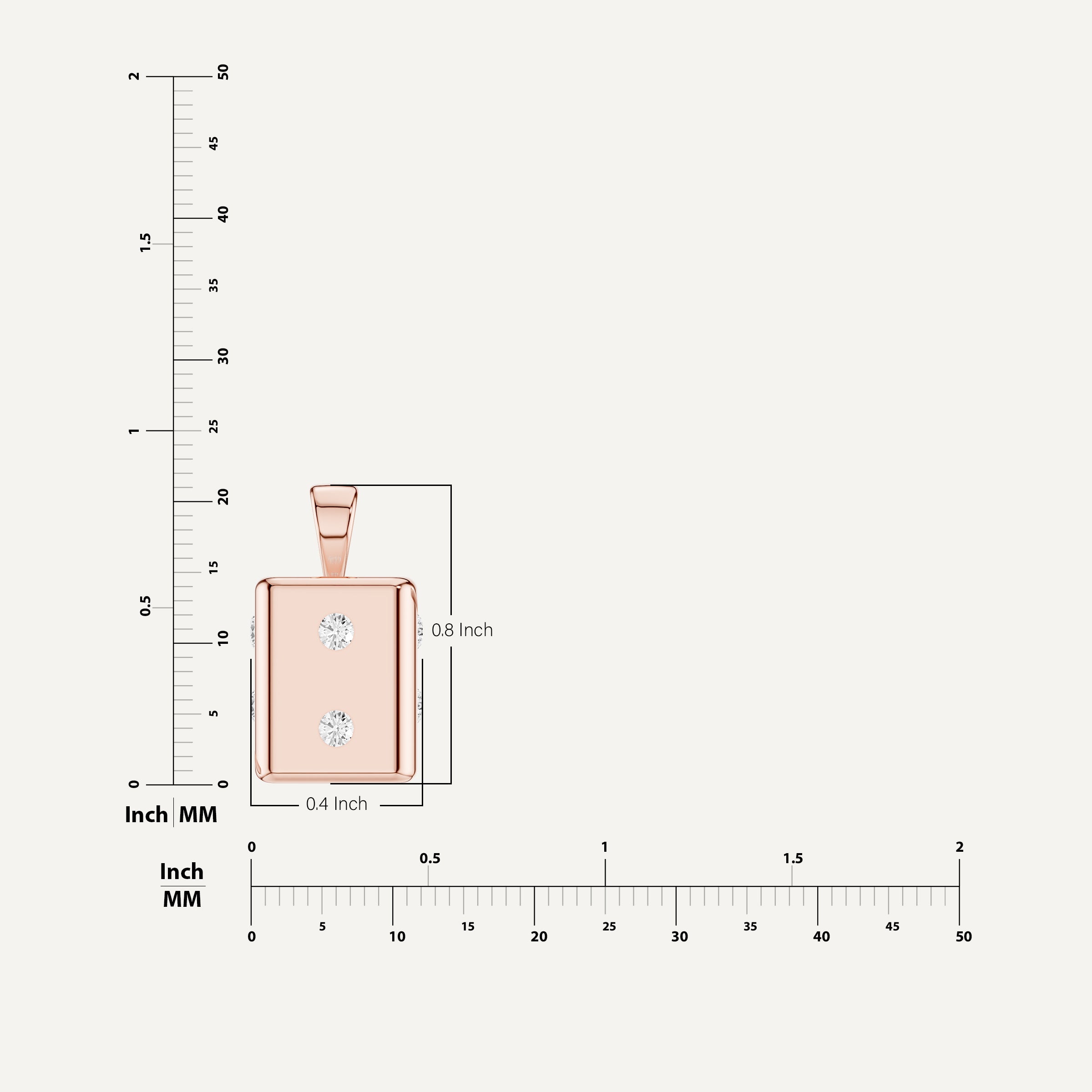 Risket, Dice Pendant in 18K Rose Gold