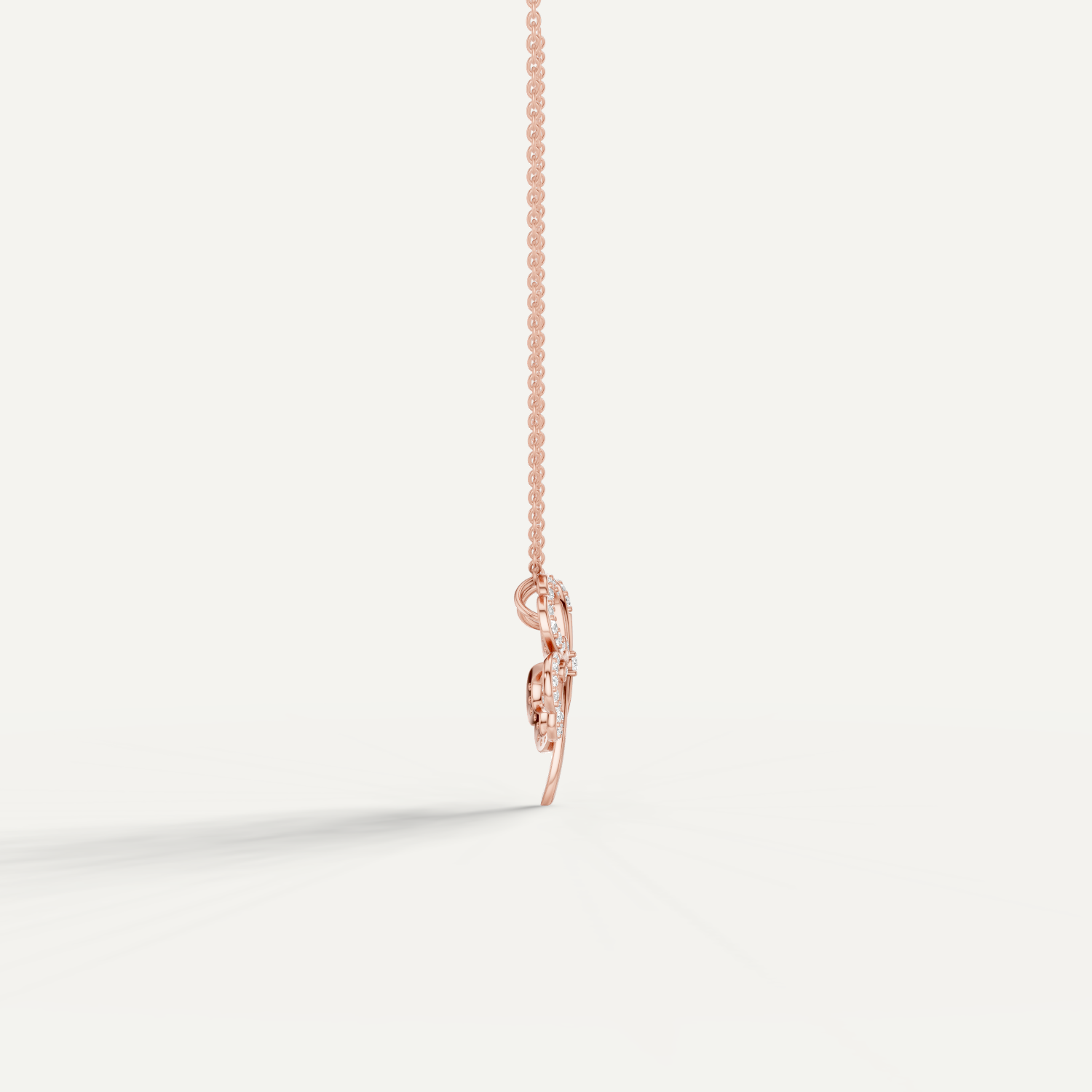 Felicia, Clover Leaf Pendant in 14K Rose Gold