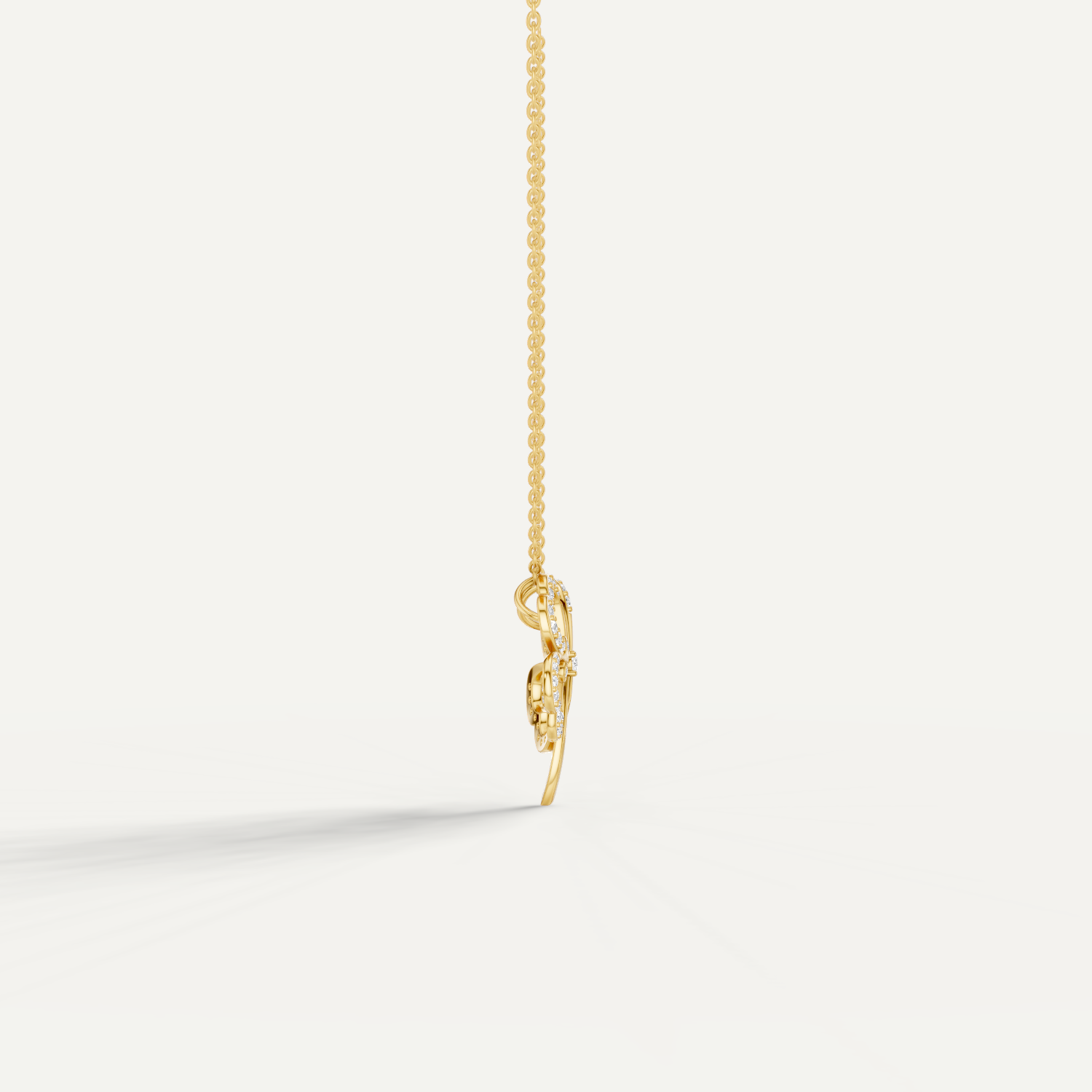 Felicia Clover Leaf Pendant in 14K Yellow Gold