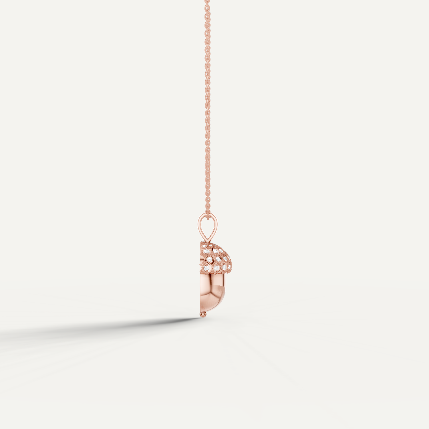 Acornia, Acorn Pendant in 14K Rose Gold