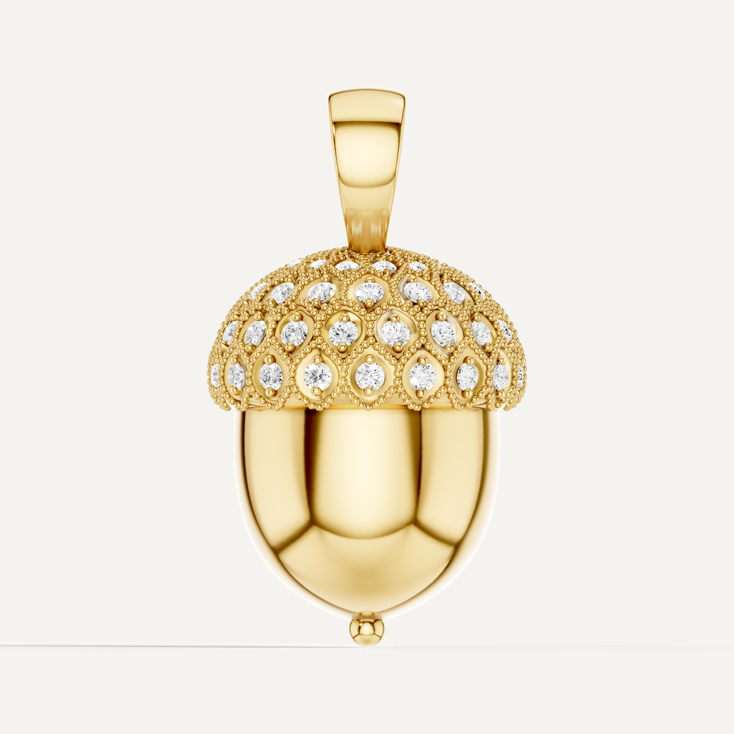 Acornia, Acorn Pendant in 18K Yellow Gold