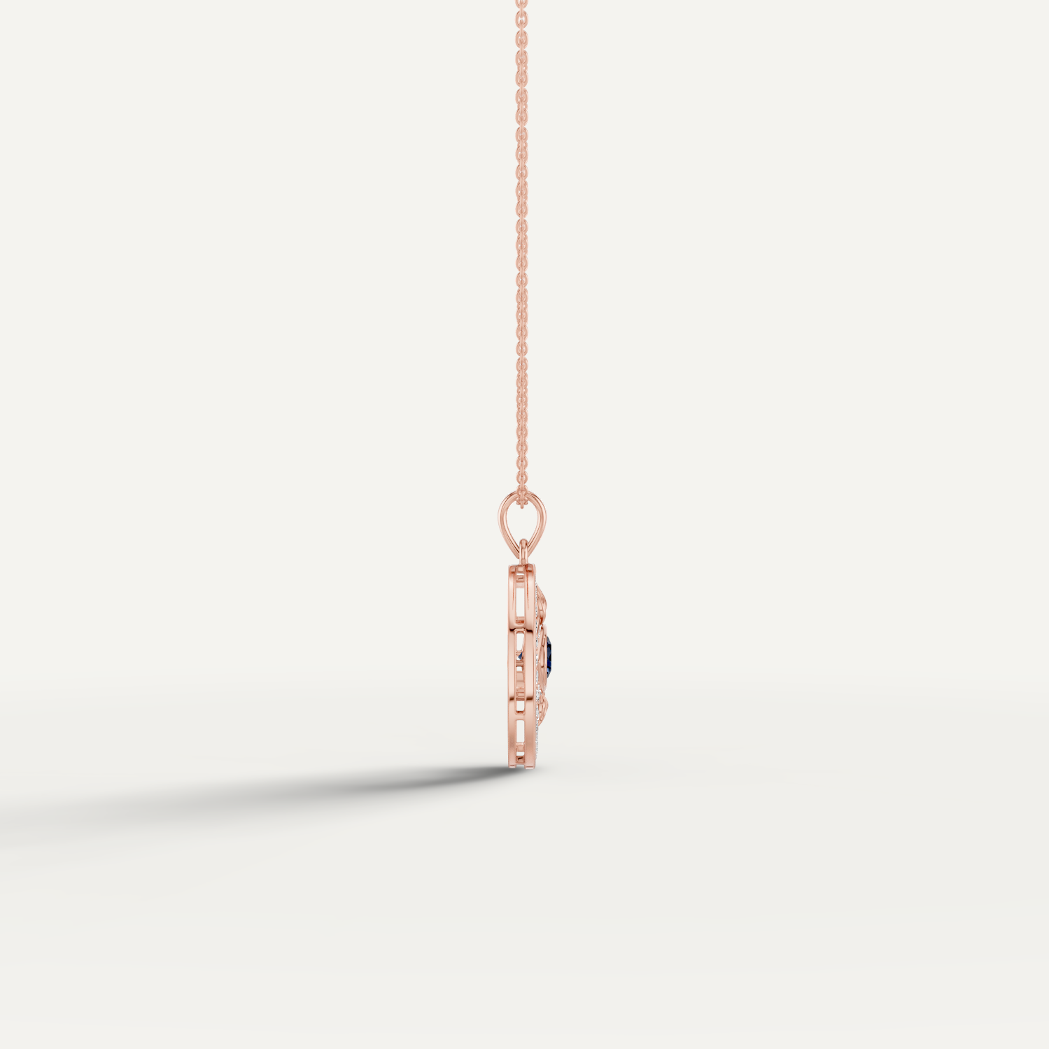 Nazaria, Evil Eye Pendant in 14K Rose Gold