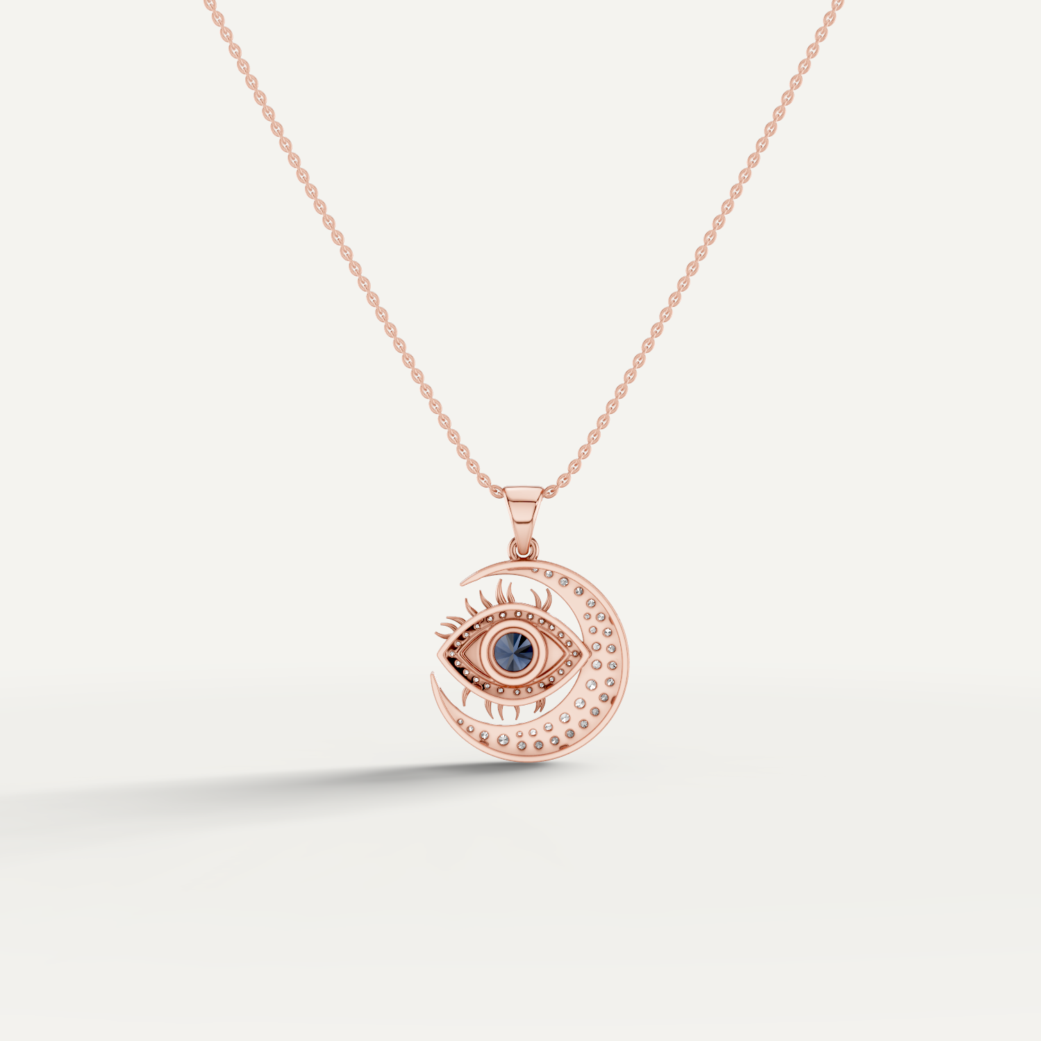 Nazaria, Evil Eye Pendant in 14K Rose Gold