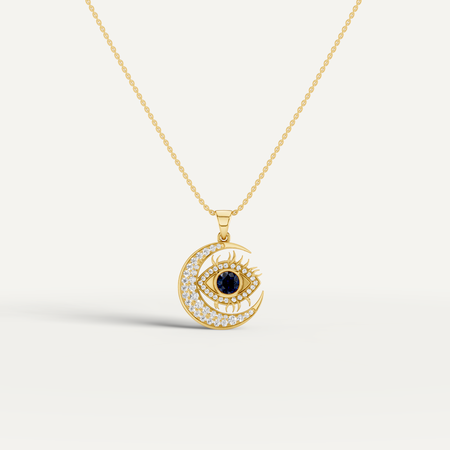 Nazaria, Evil Eye Pendant in 14K Yellow Gold