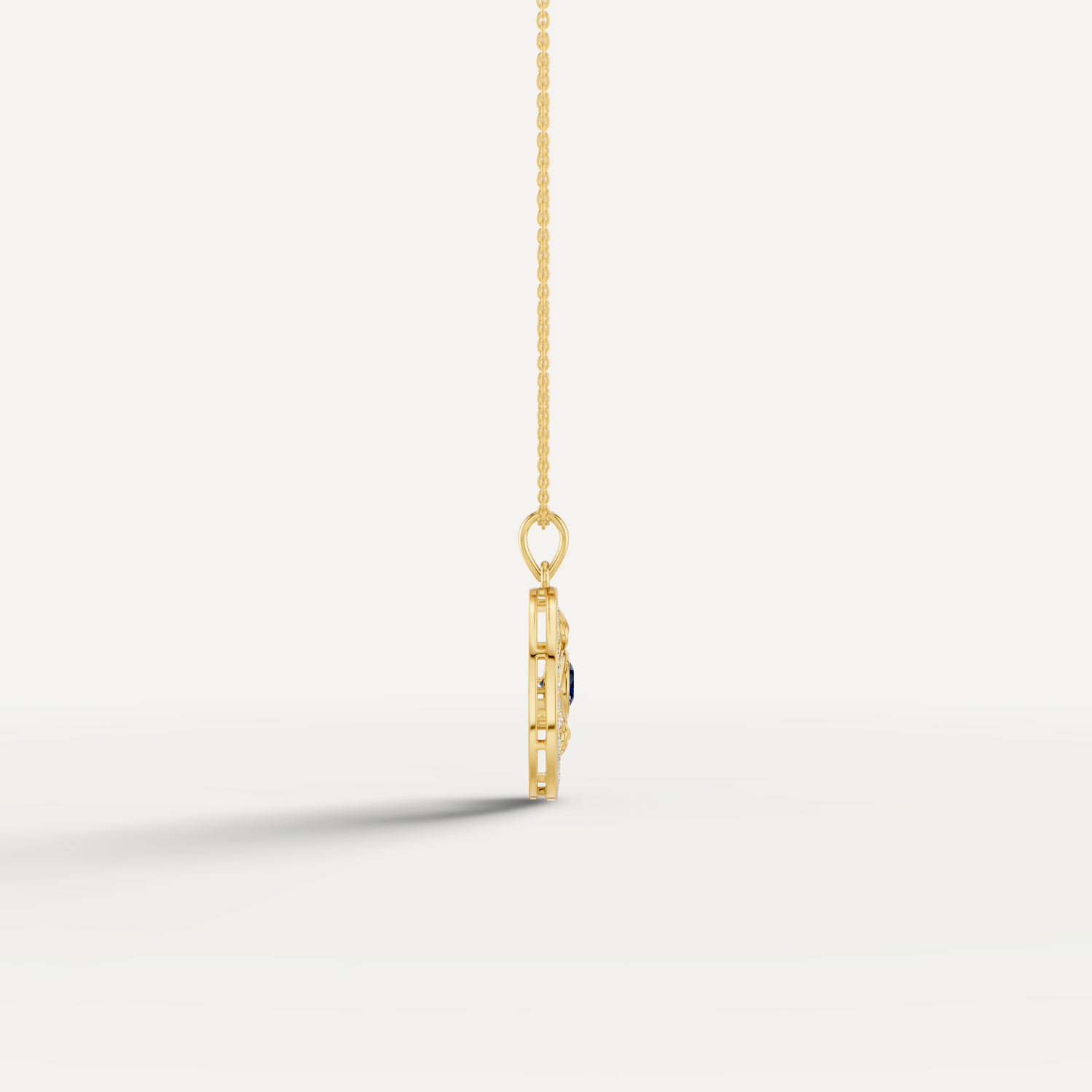 Nazaria, Evil Eye Pendant in 14K Yellow Gold