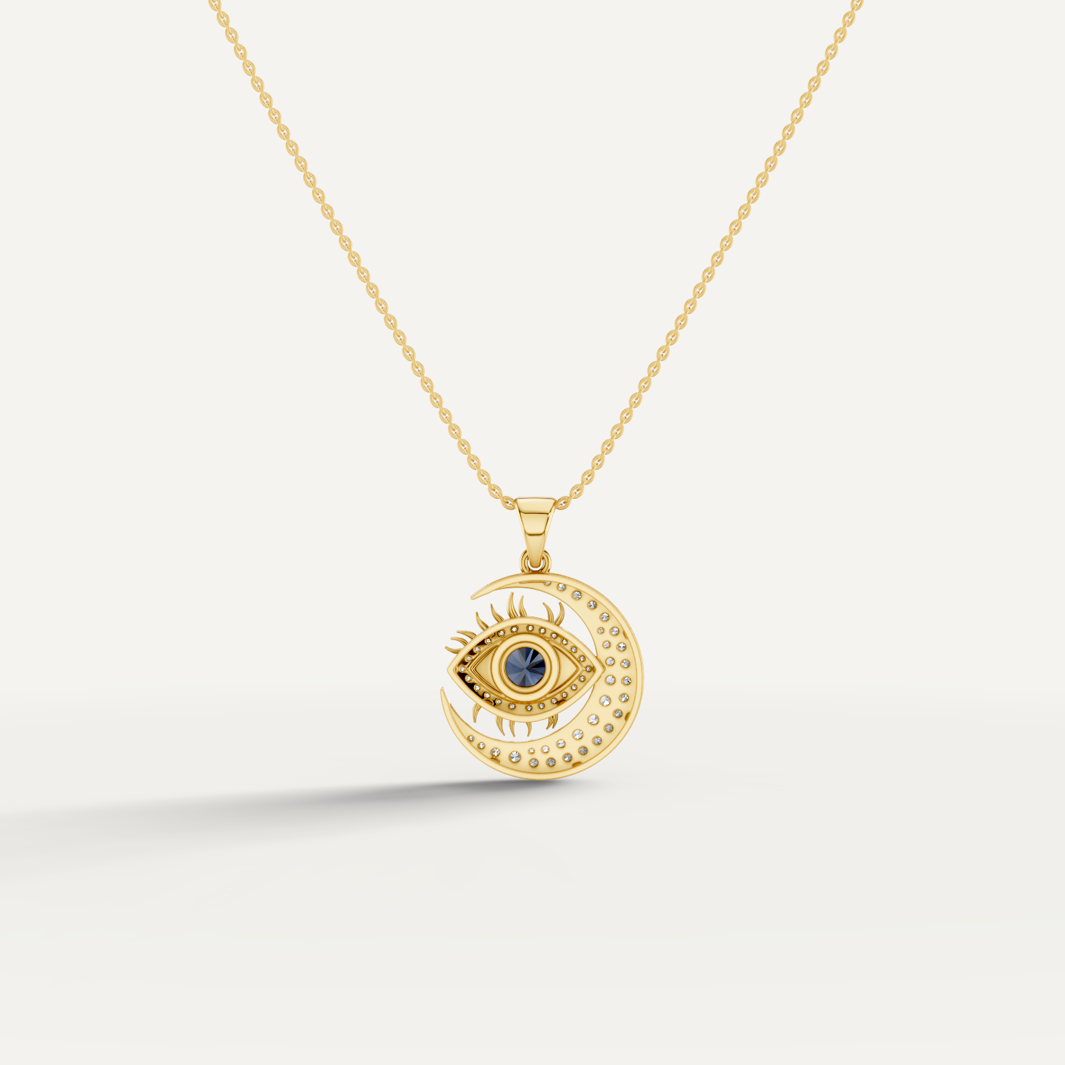 Nazaria, Evil Eye Pendant in 14K Yellow Gold