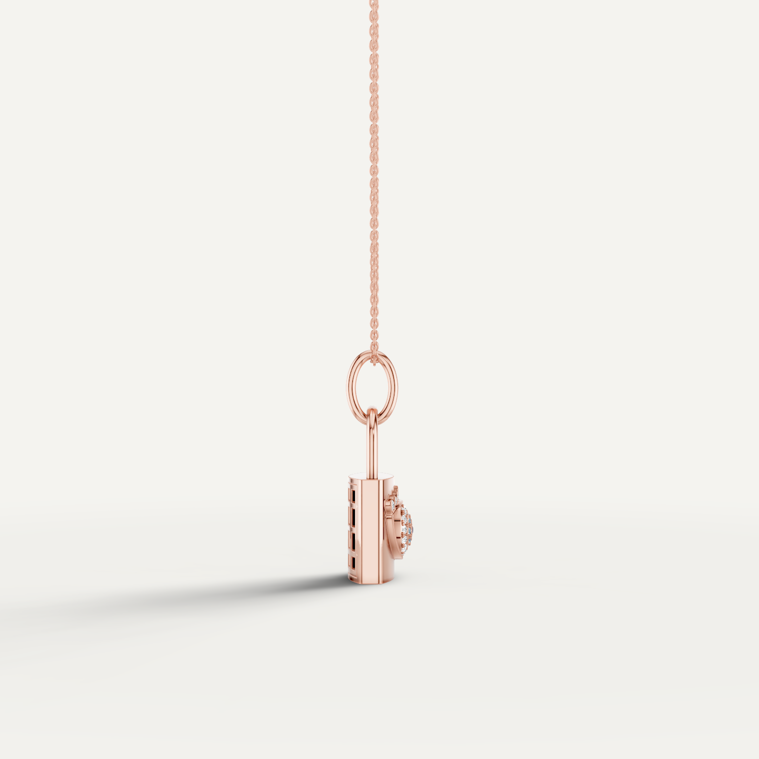 ILOCH, Evil Eye Pendant in 14K Rose Gold