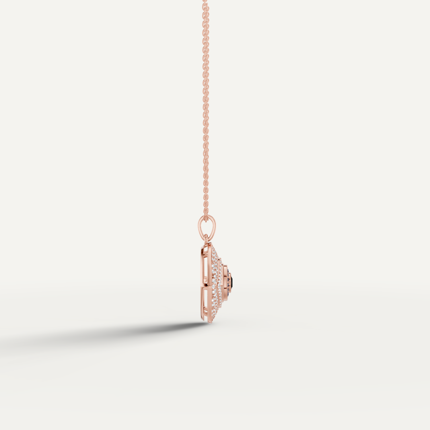 Iris, Evil Eye Pendant in 18K Rose Gold