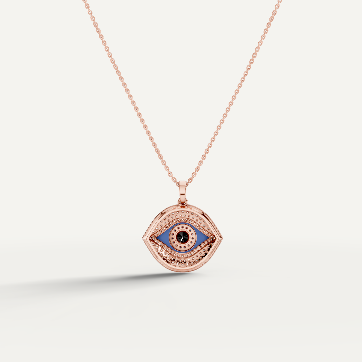 Iris, Evil Eye Pendant in 18K Rose Gold