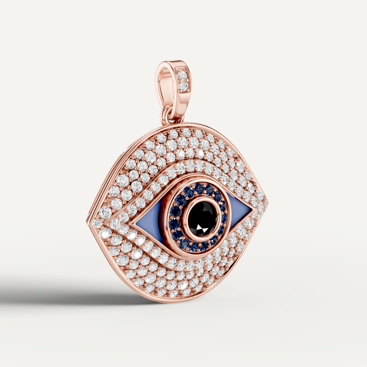 Iris, Evil Eye Pendant in 18K Rose Gold